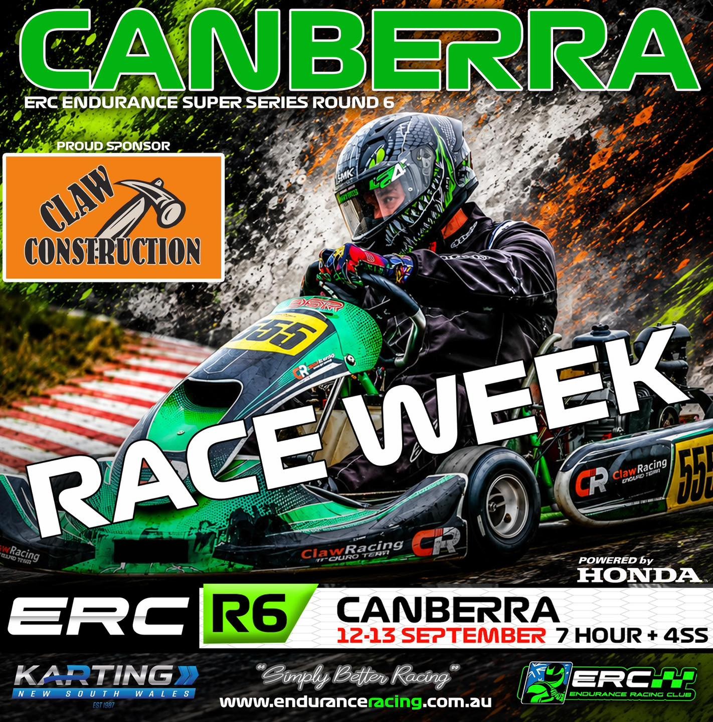 ERC Endurance Super Series Round 6: Canberra — track day in Canberra, NSW on Saturday 12 September 2026