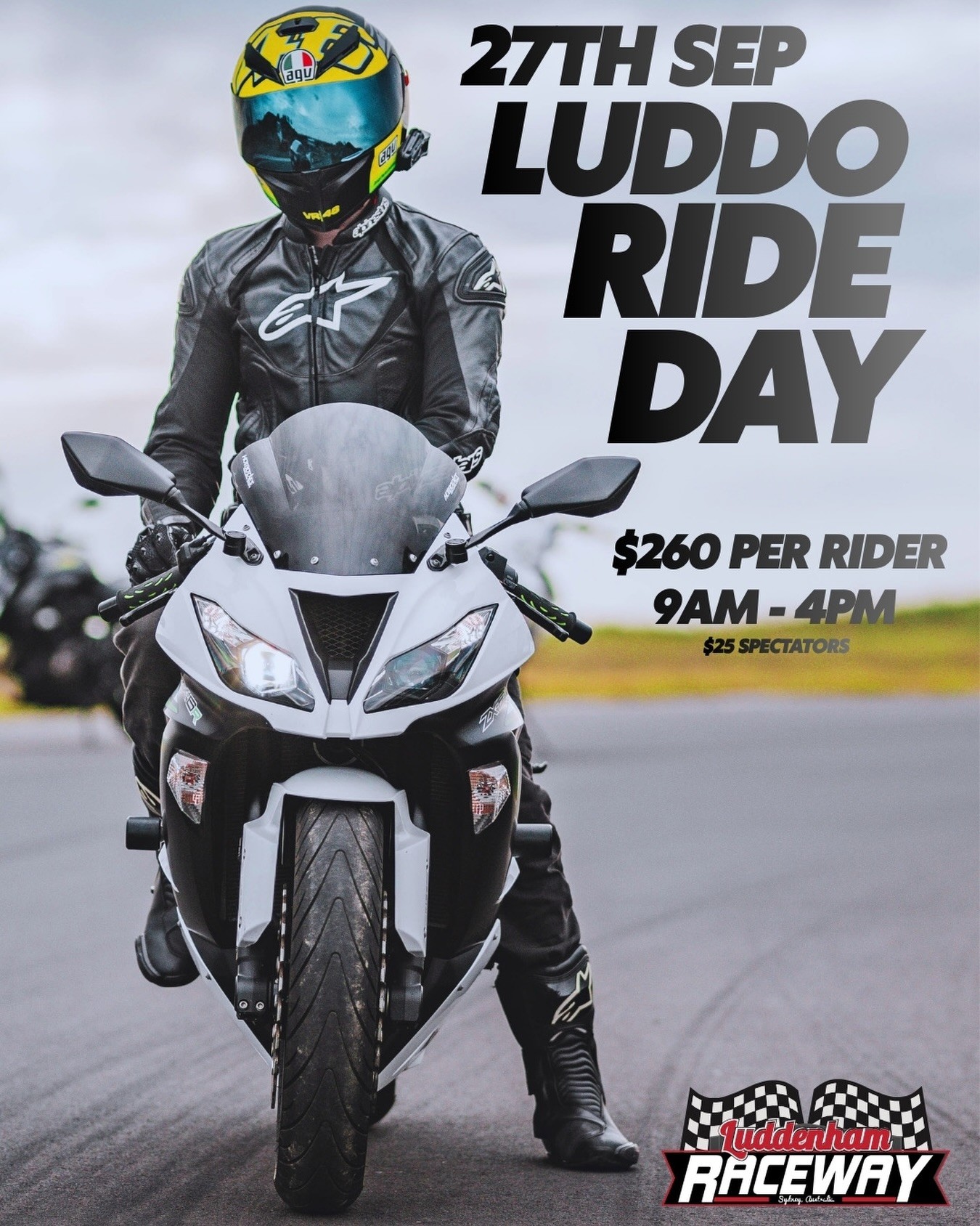 Luddo Ride Day — track day in Sydney, NSW on Sunday 27 September 2026