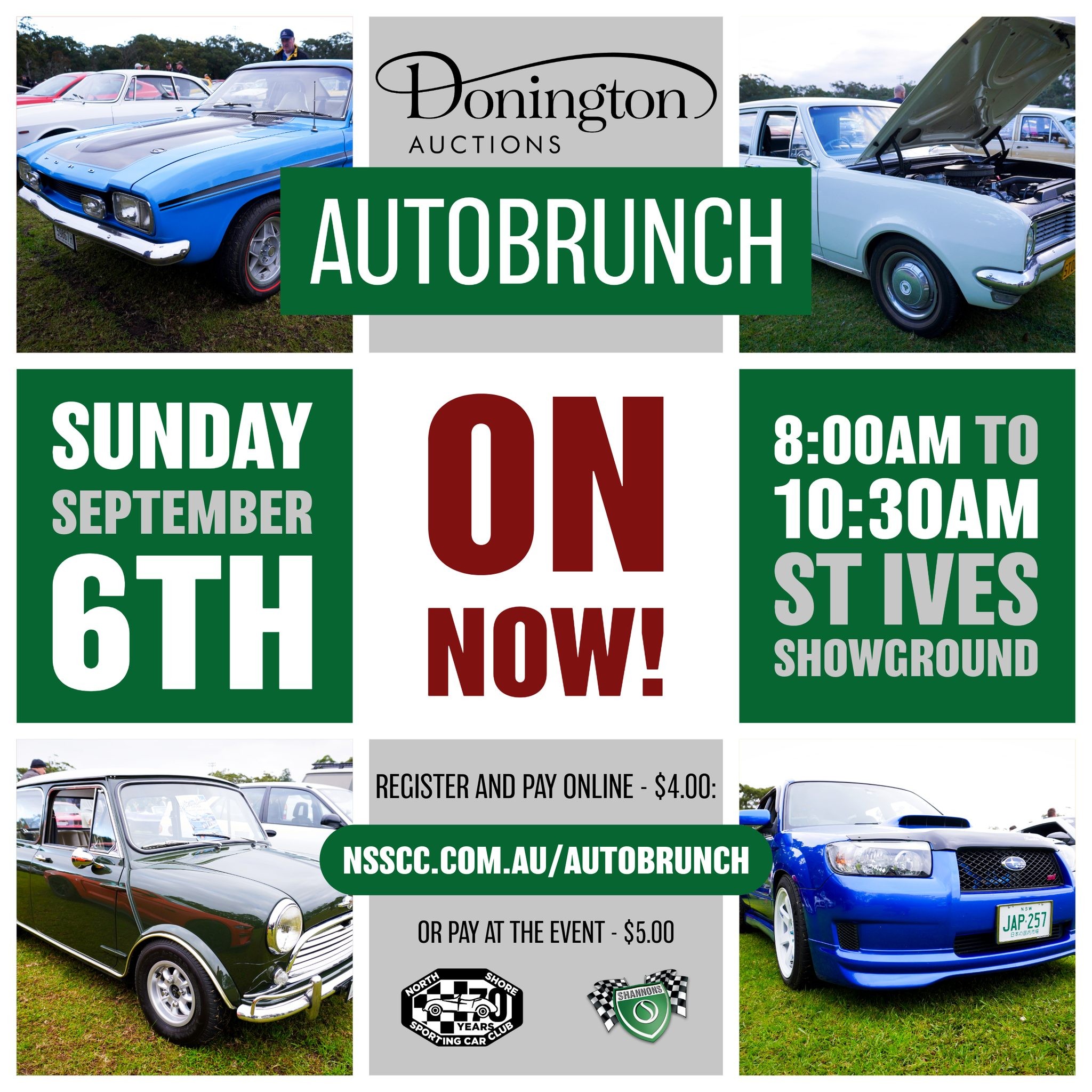 Donington Auctions AutoBrunch — Classic/Euro car meet in Sydney, NSW on Sunday 6 September 2026