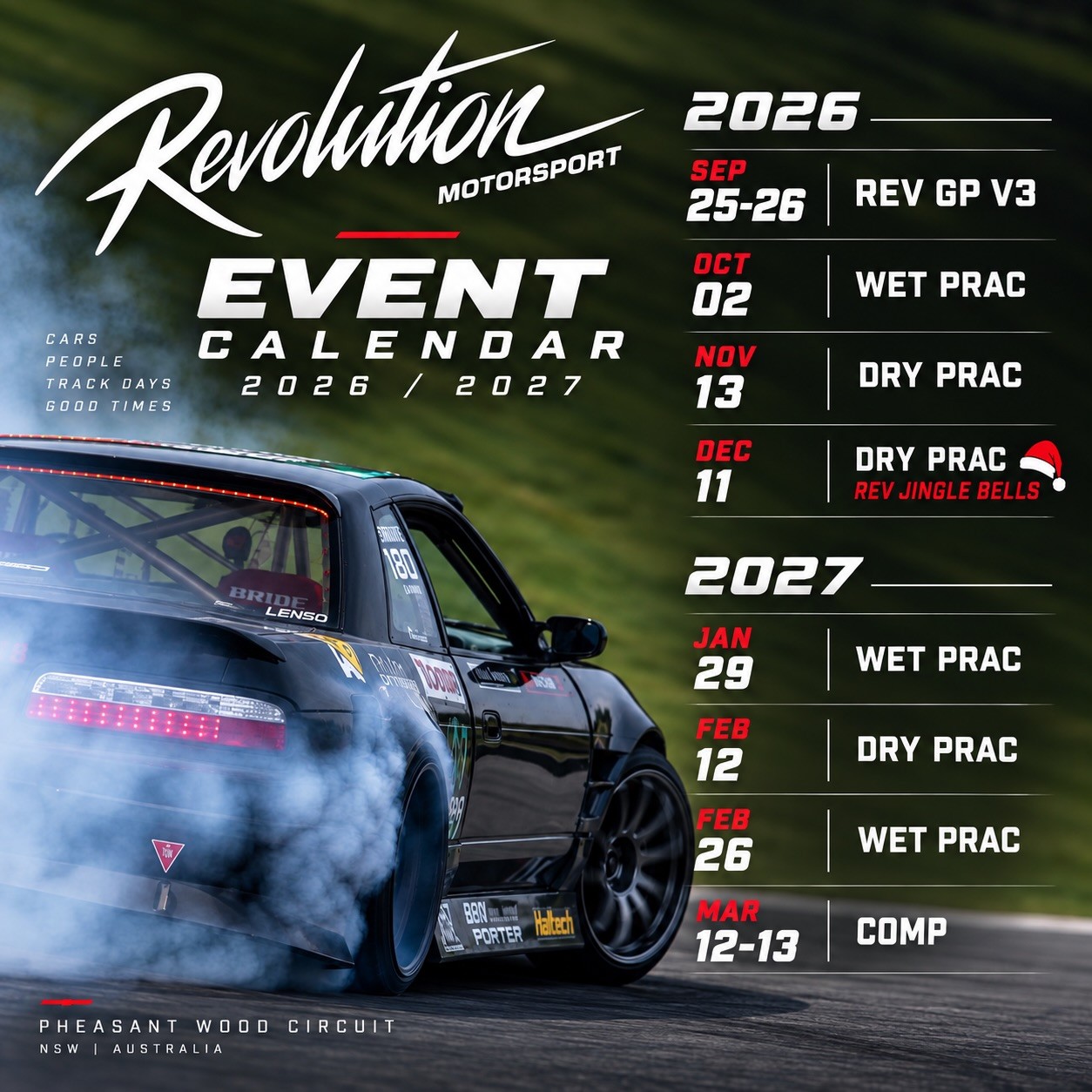 REV GP V3 — JDM track day in Sydney, NSW on Friday 25 September 2026