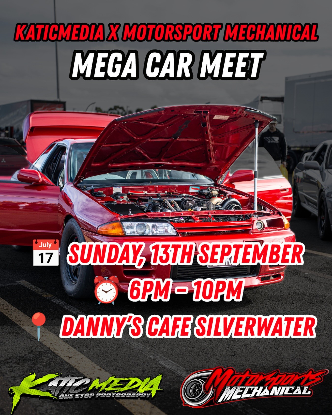 Katicmedia x Motorsport Mechanical Mega Car Meet — JDM/Muscle car meet in Sydney, NSW on Sunday 13 September 2026