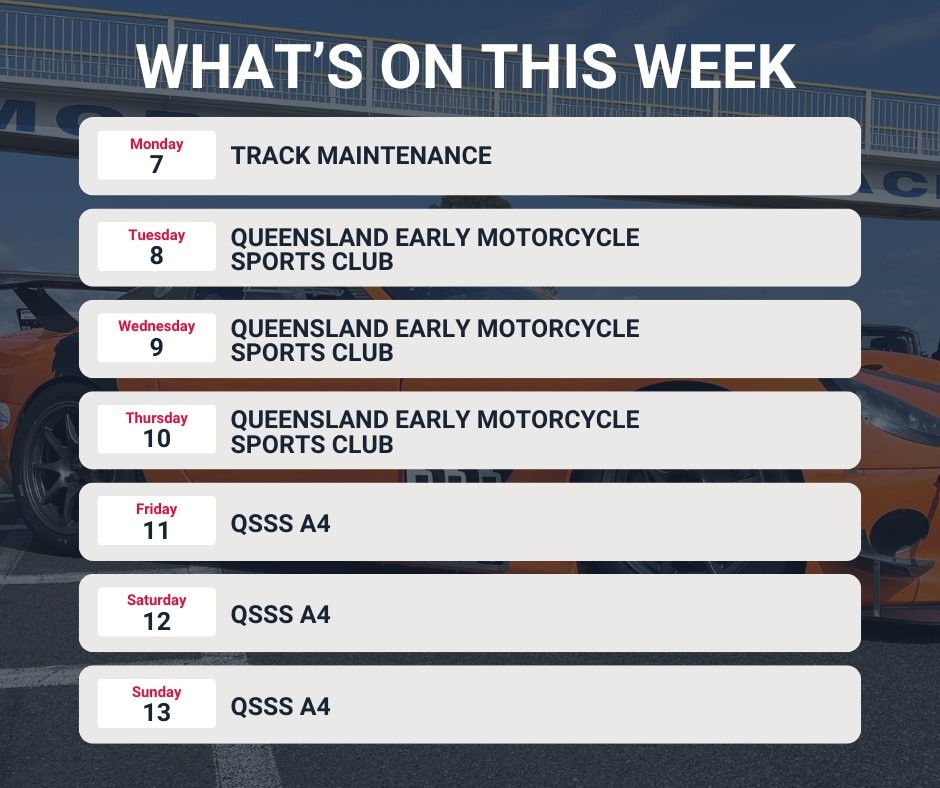 Queensland Super Sprint Series Round 4 — track day in Toowoomba, QLD on Friday 11 September 2026