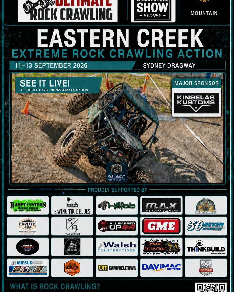 Ultimate Rock Crawling Eastern Creek — 4x4 spectator event in Sydney, NSW on Friday 11 September 2026