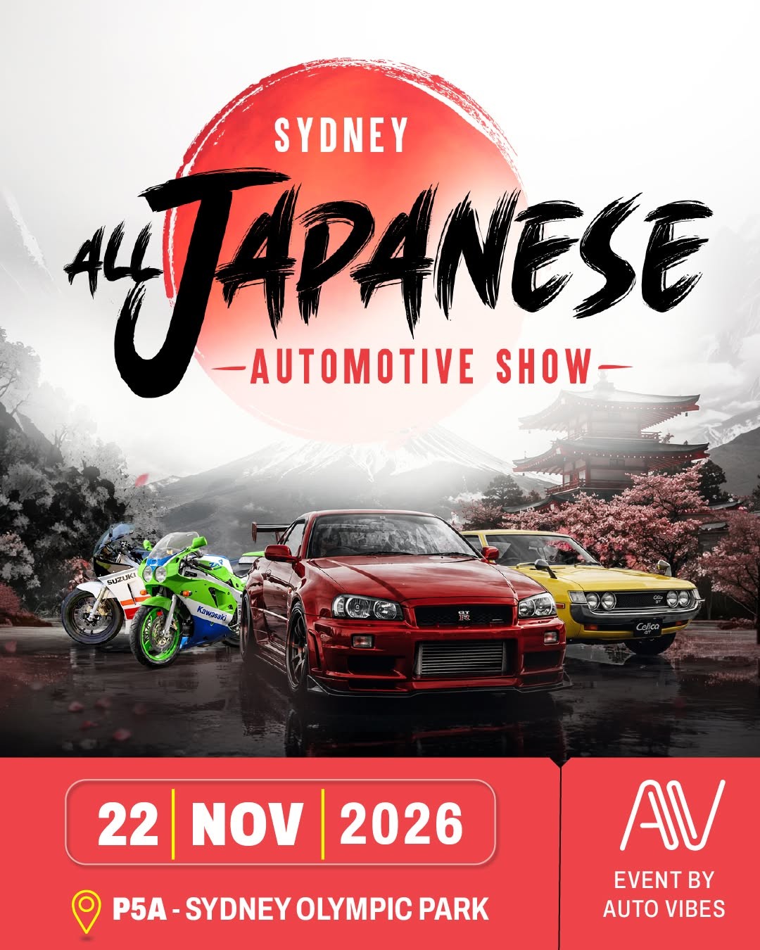 All Japanese Auto Show — JDM/Classic car meet in Sydney, NSW on Sunday 22 November 2026