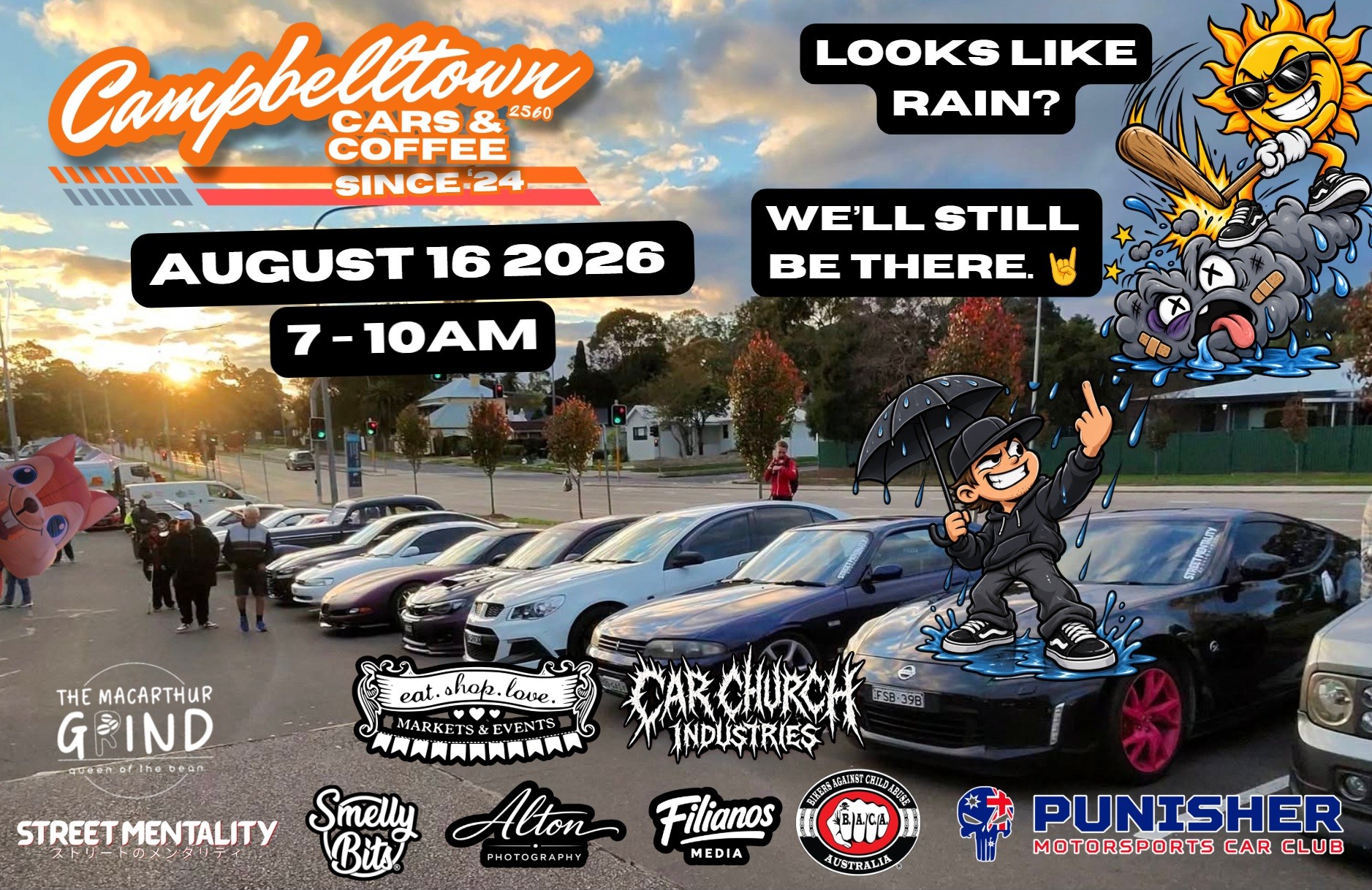 Campbelltown Cars & Coffee — Classic/JDM car meet in Sydney, NSW on Sunday 16 August 2026
