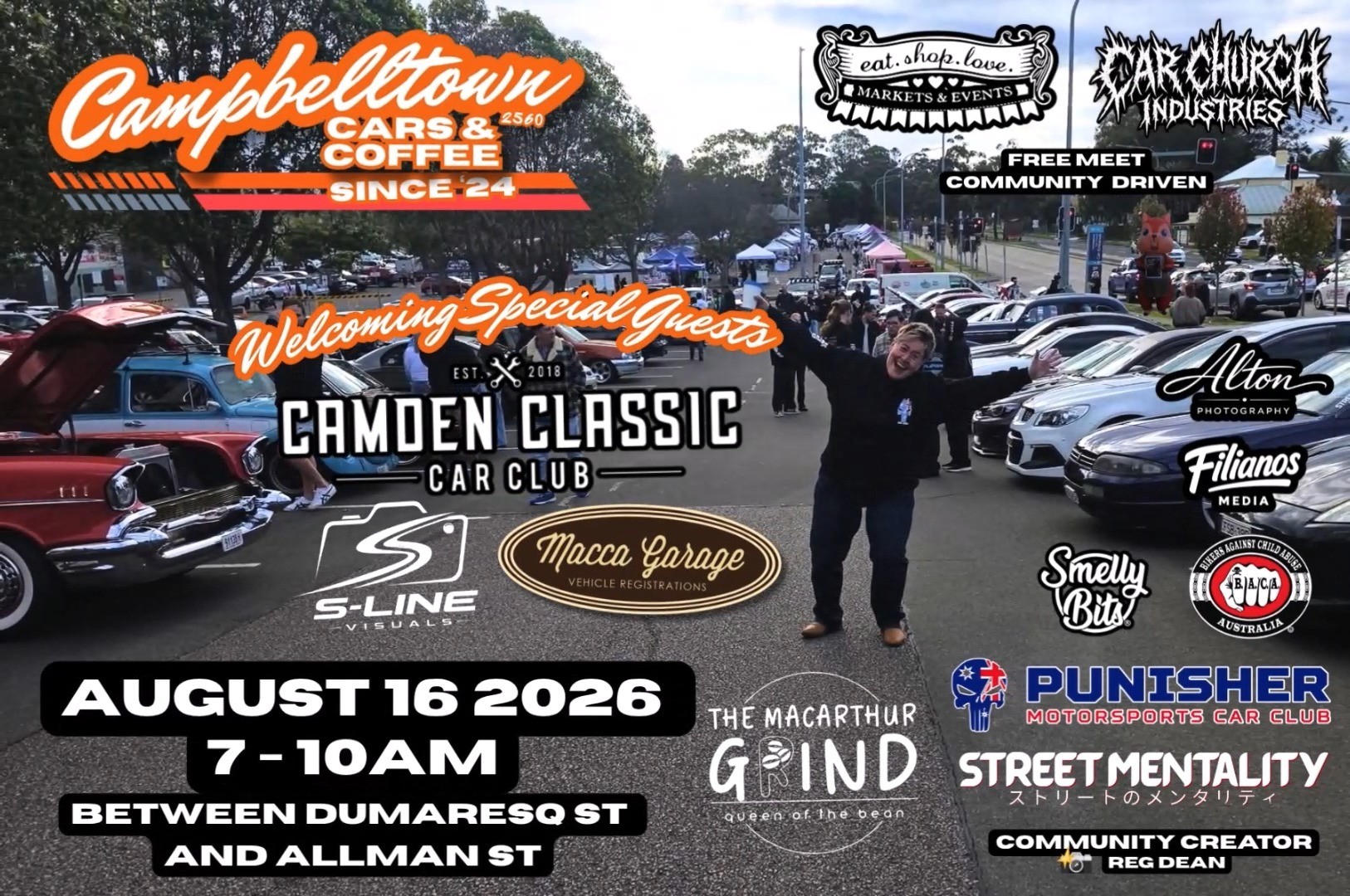 Campbelltown Cars & Coffee — Classic/JDM car meet in Sydney, NSW on Sunday 16 August 2026