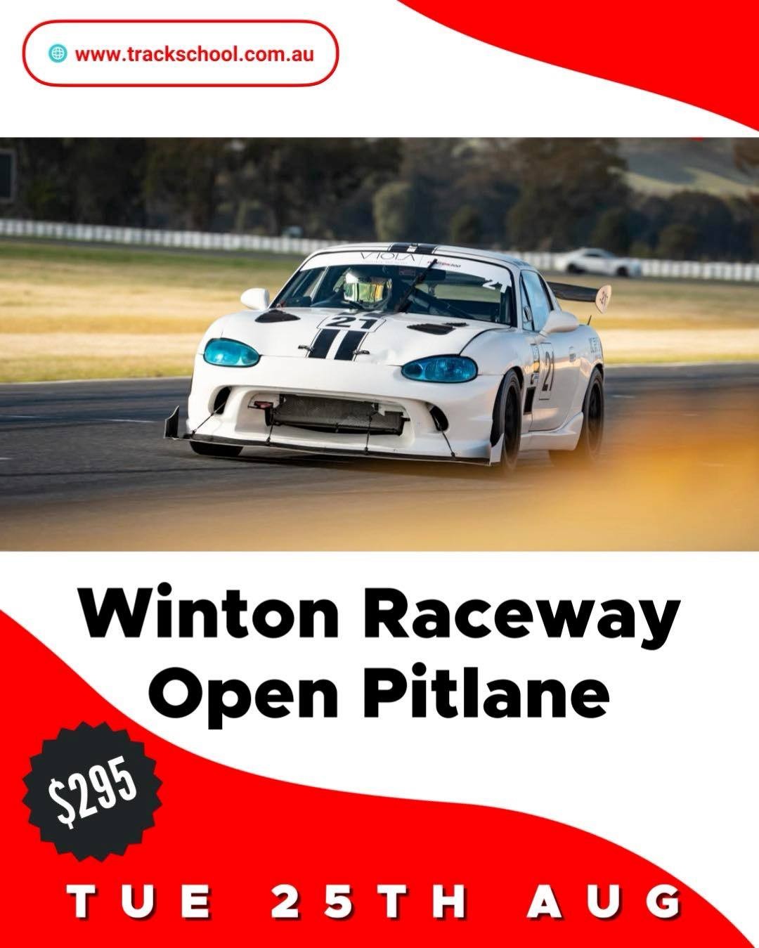 Winton Raceway Open Pitlane — JDM/Euro track day in Melbourne, VIC on Tuesday 25 August 2026