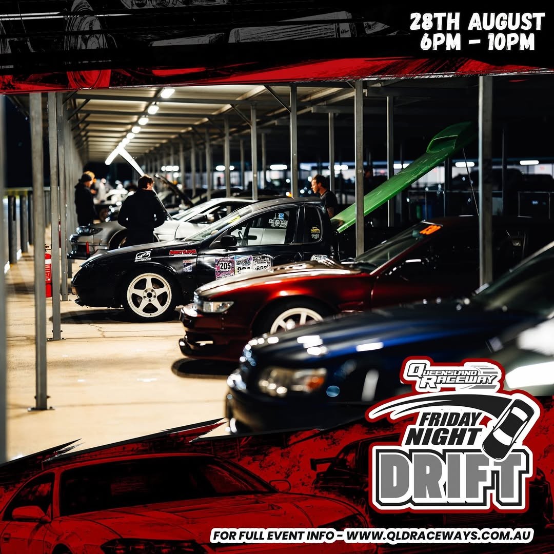 Friday Night Drift — JDM track day in Brisbane, QLD on Friday 28 August 2026
