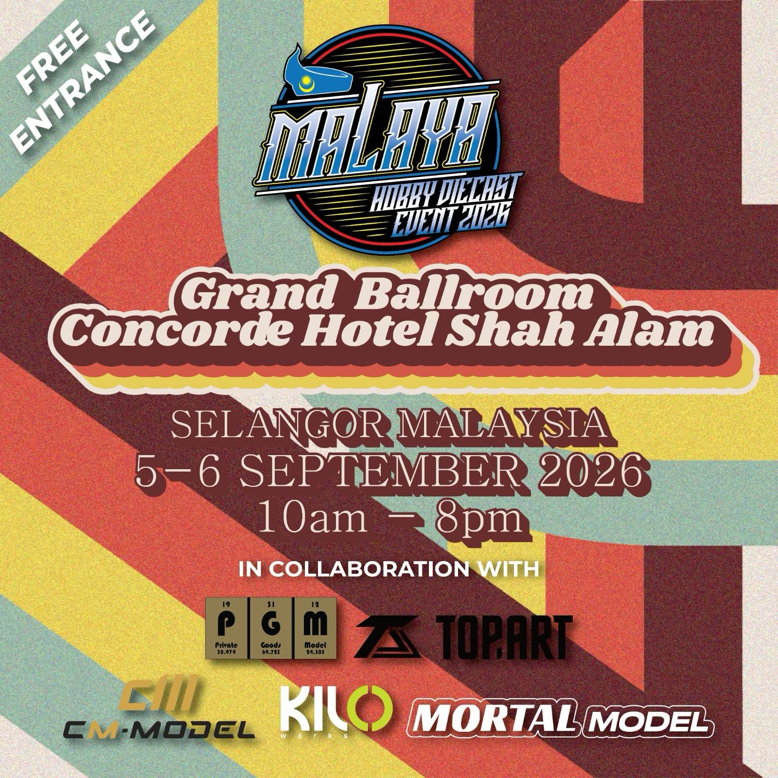 Malaya Hobby Diecast Event 2026 — JDM car meet in International on Saturday 5 September 2026