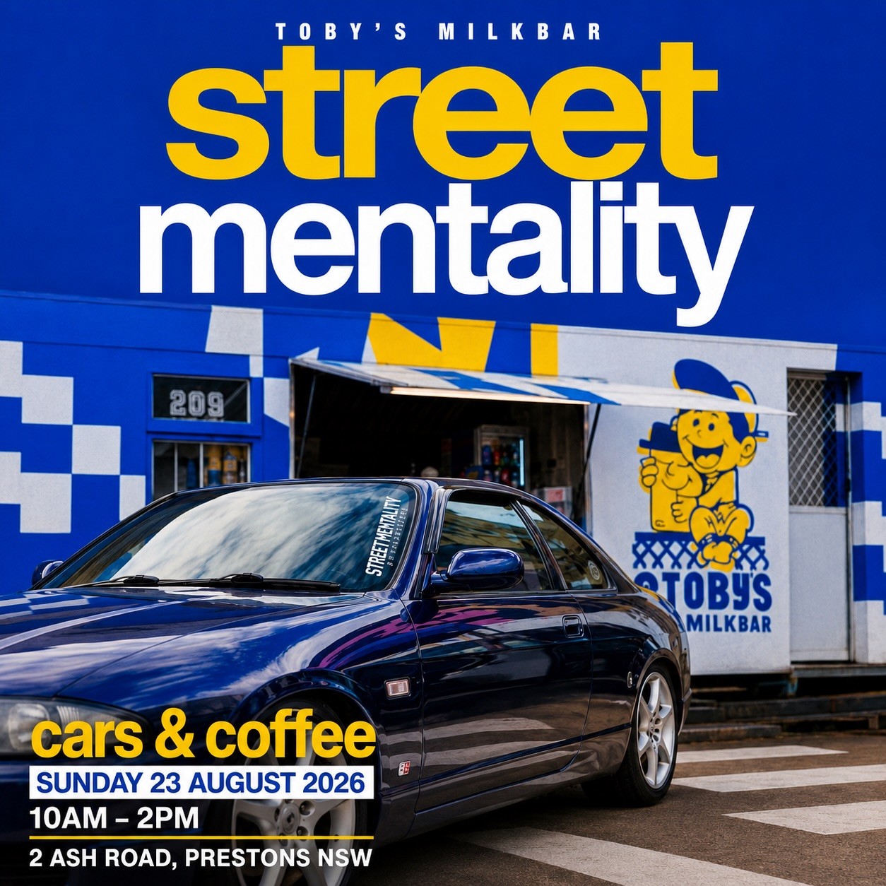 Street Mentality Cars & Coffee — Stance/JDM car meet in Sydney, NSW on Sunday 23 August 2026