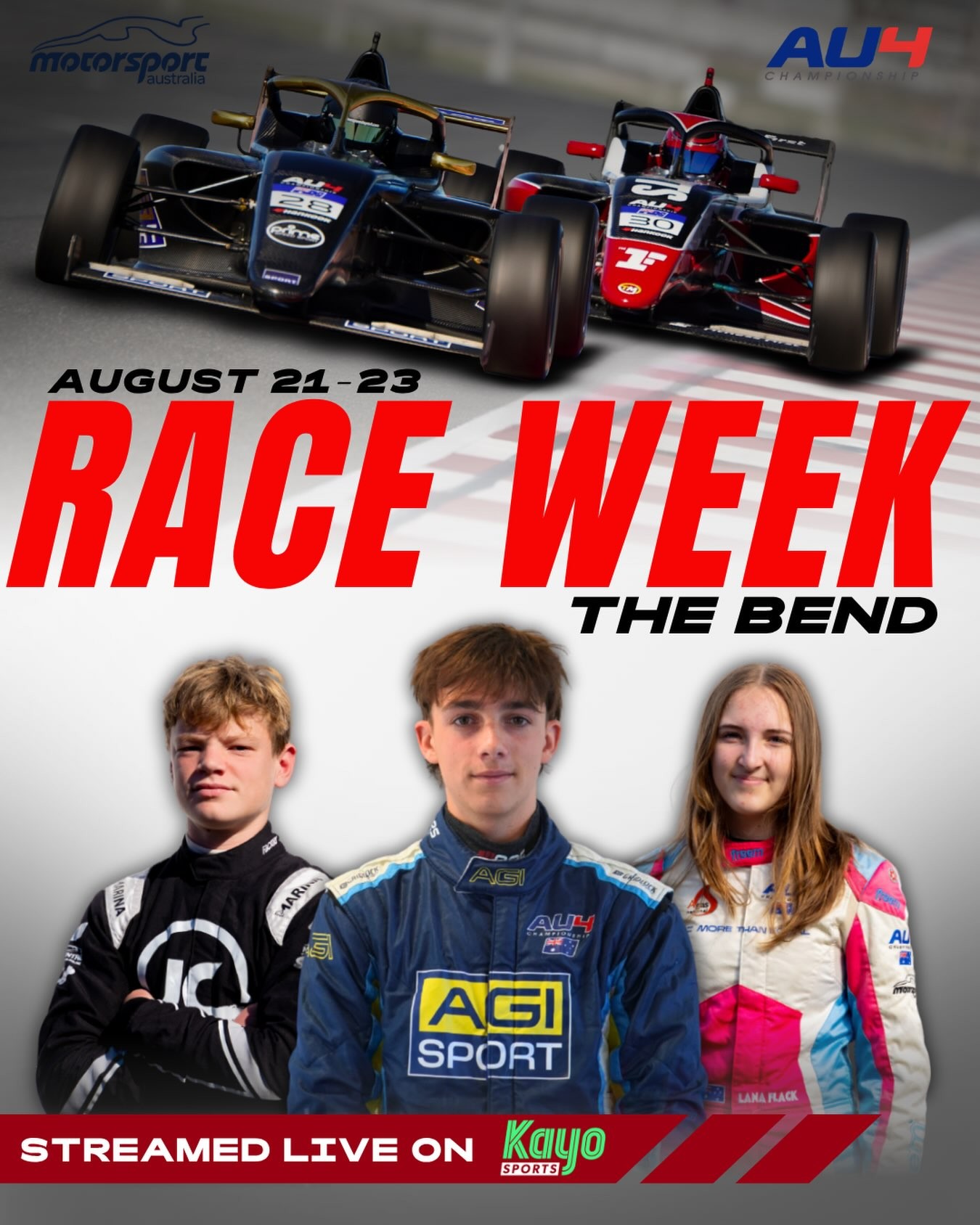 AU4 Championship Race Week — spectator event in Adelaide, SA on Friday 21 August 2026