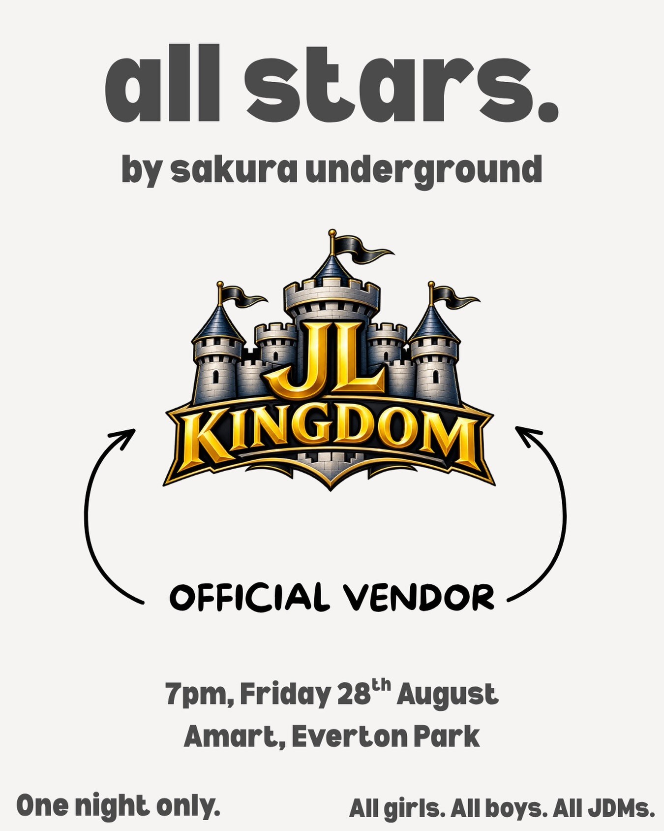 Sakura Underground All Stars — JDM car meet in Brisbane, QLD on Friday 28 August 2026