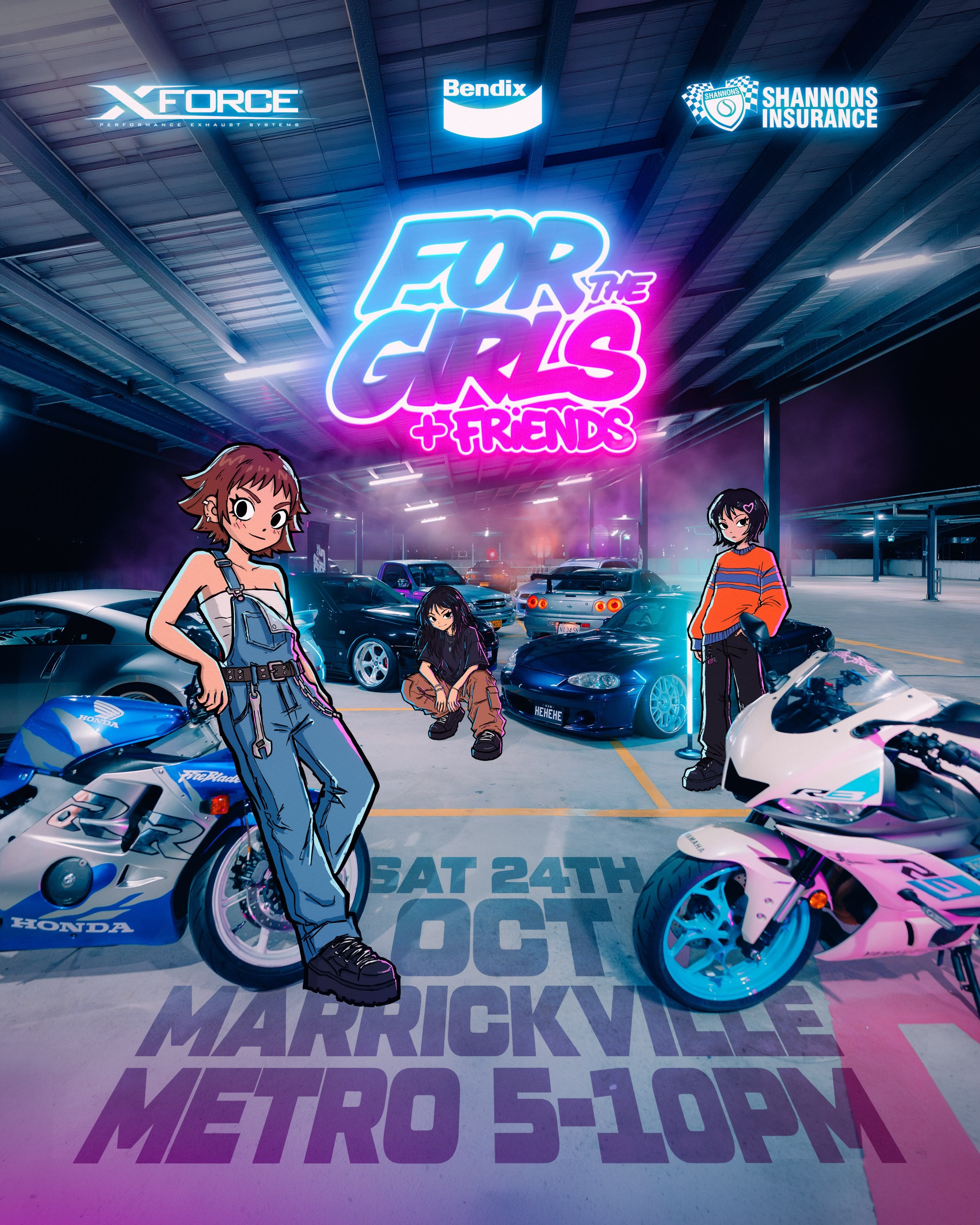 For The Girls + Friends — JDM/Stance car meet in Sydney, NSW on Saturday 24 October 2026
