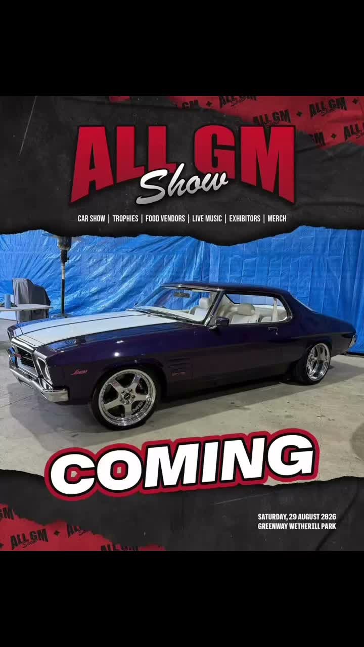 ALL GM Show — Muscle/Classic car meet in Sydney, NSW on Saturday 29 August 2026