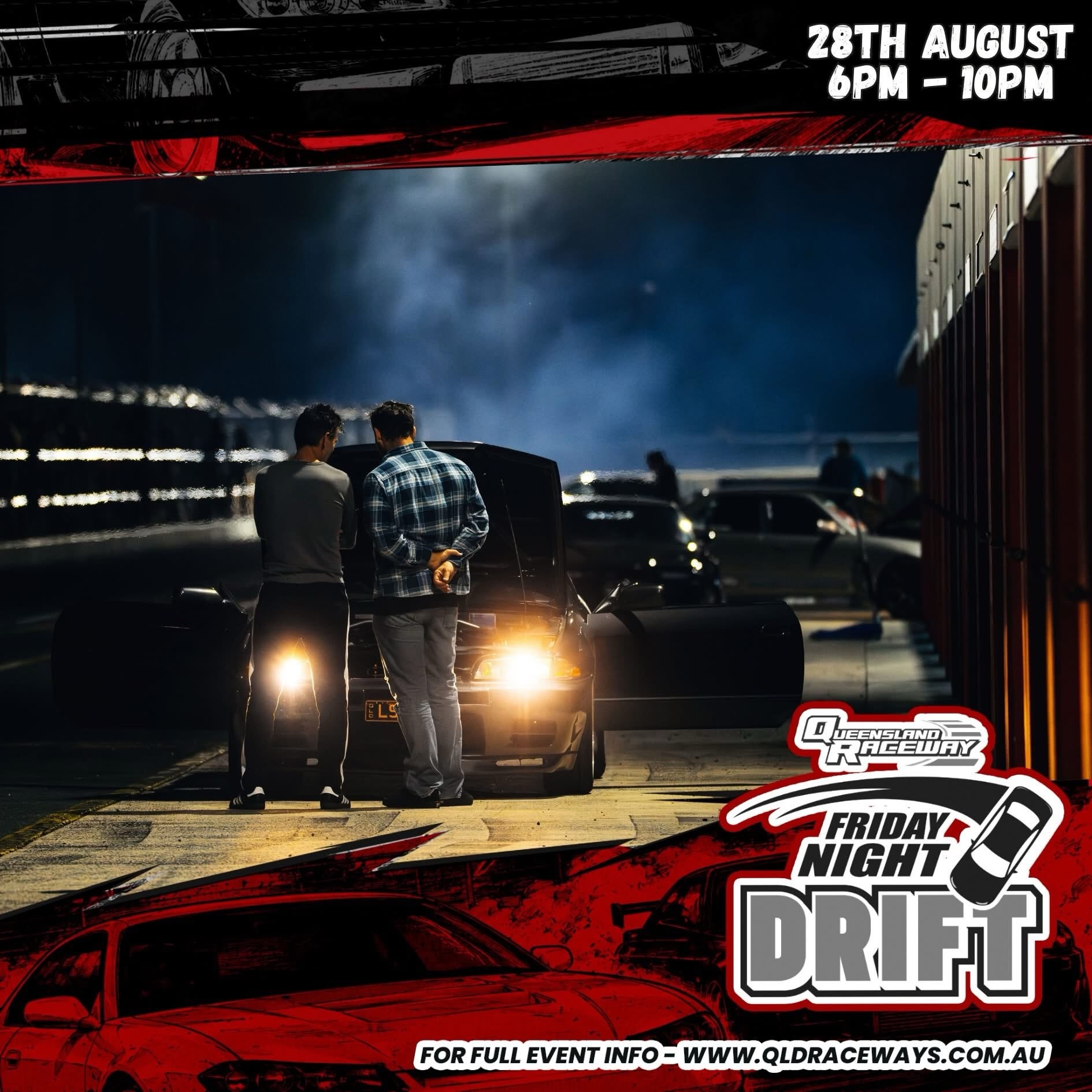 Friday Night Drift — JDM track day in Brisbane, QLD on Friday 28 August 2026