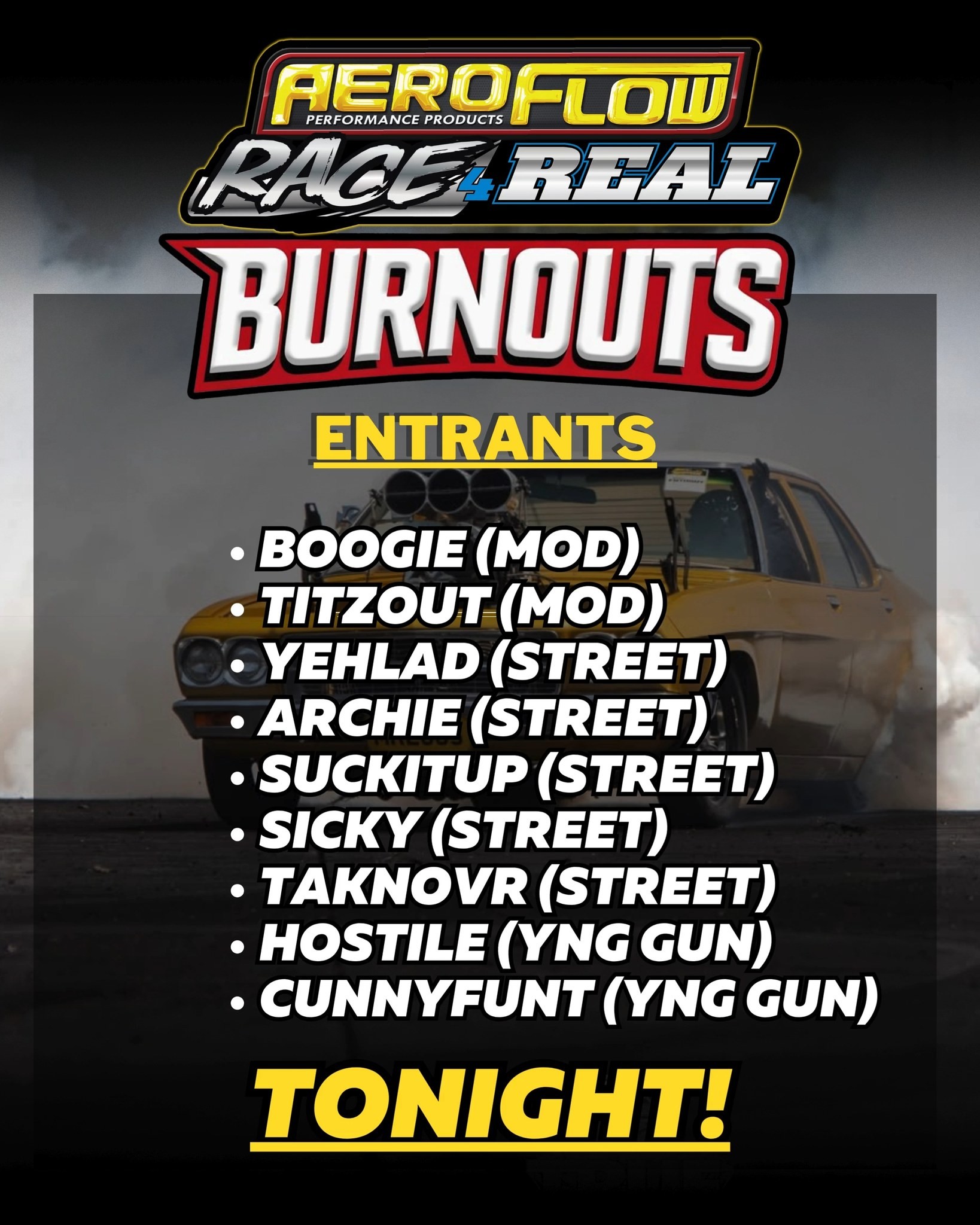 Aeroflow Race 4 Real — Muscle track day in Sydney, NSW on Wednesday 19 August 2026