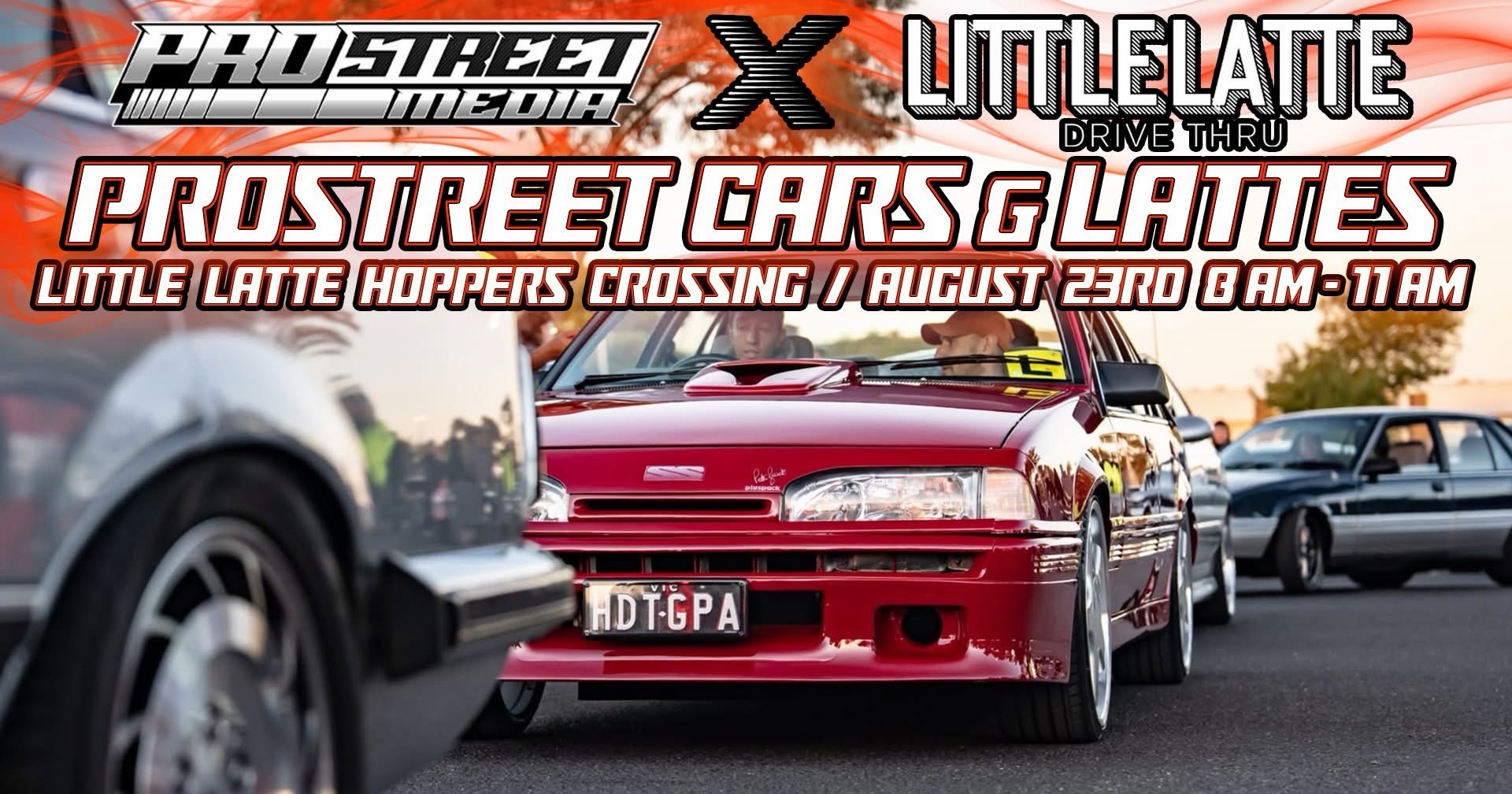 Prostreet Cars & Lattes — Muscle car meet in Melbourne, VIC on Sunday 23 August 2026