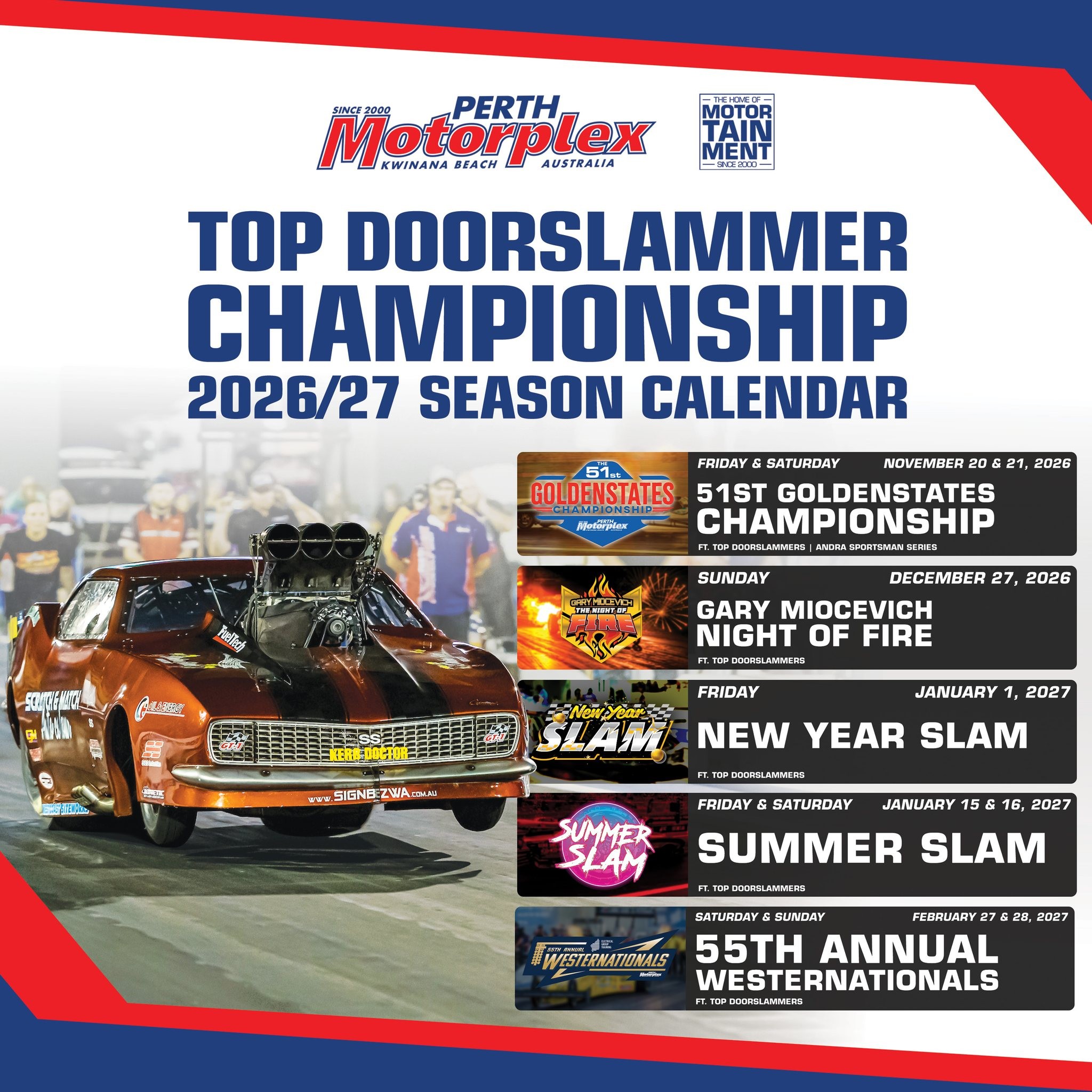51st Goldenstates Championship — Muscle spectator event in Perth, WA on Friday 20 November 2026