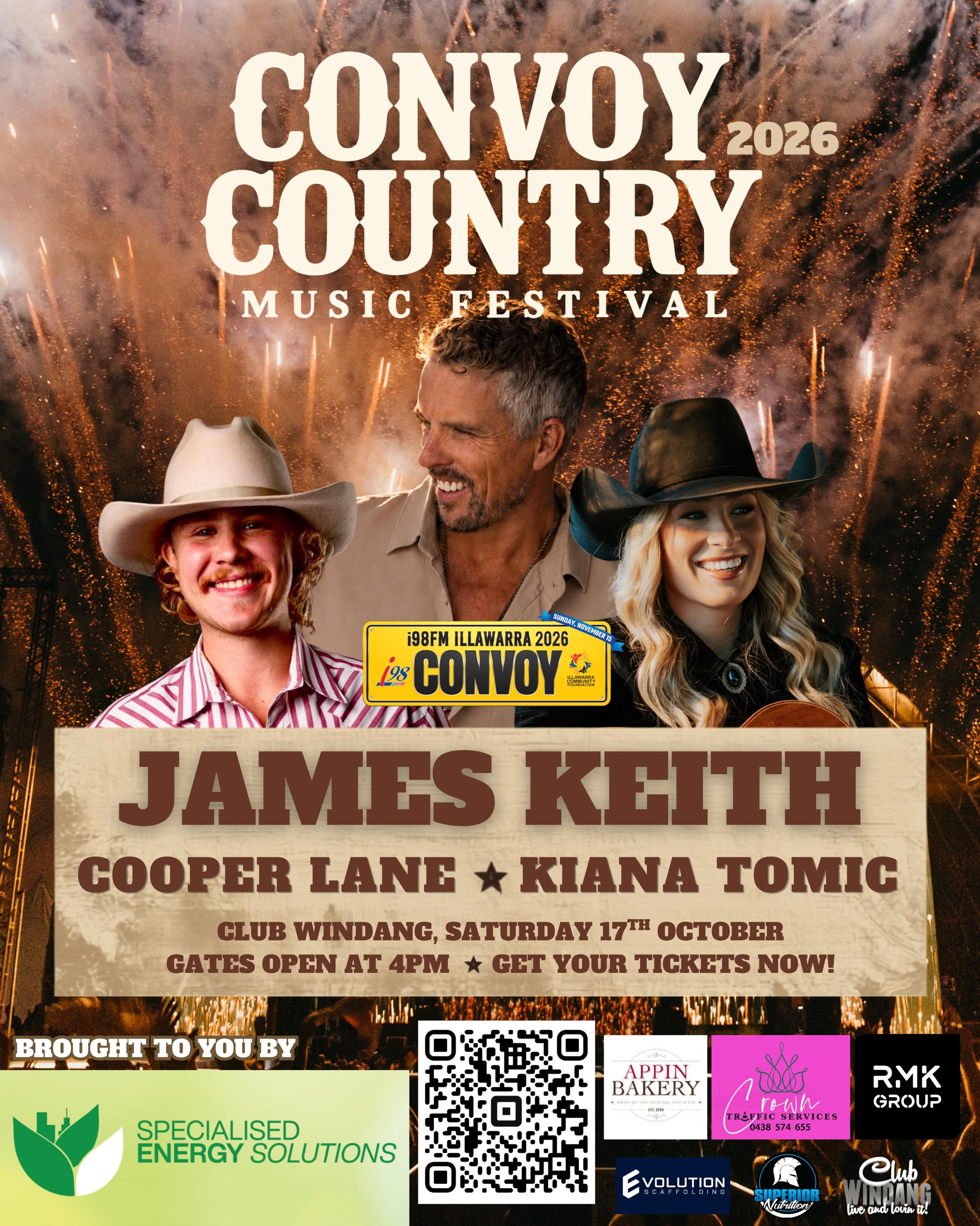 Convoy Country Music Festival — 4x4 spectator event in Wollongong, NSW on Saturday 17 October 2026