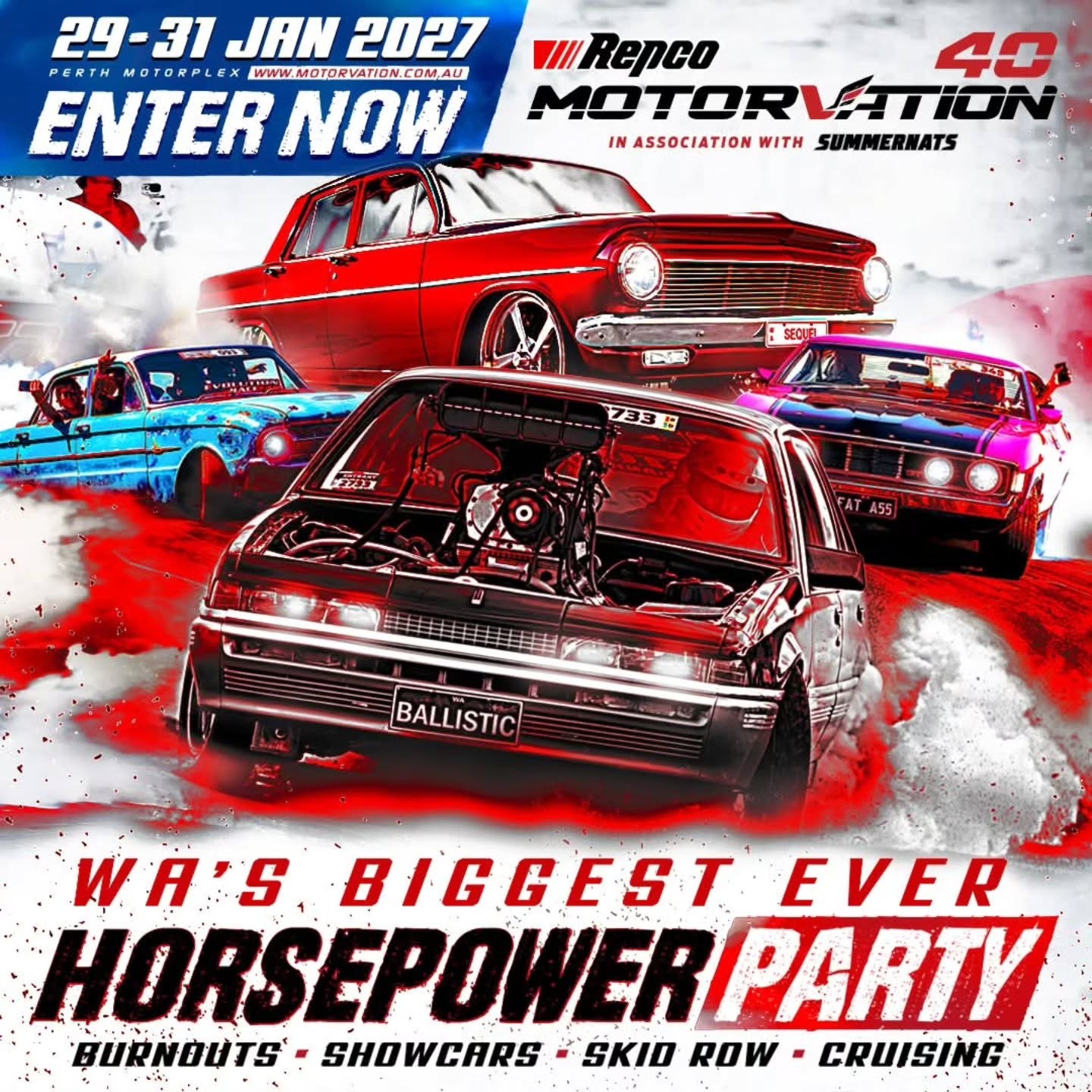 Motorvation 40 — Muscle/Classic spectator event in Perth, WA on Friday 29 January 2027