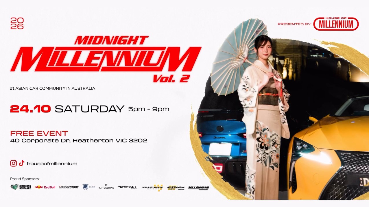 Midnight Millennium Vol.2 — JDM car meet in Melbourne, VIC on Saturday 24 October 2026