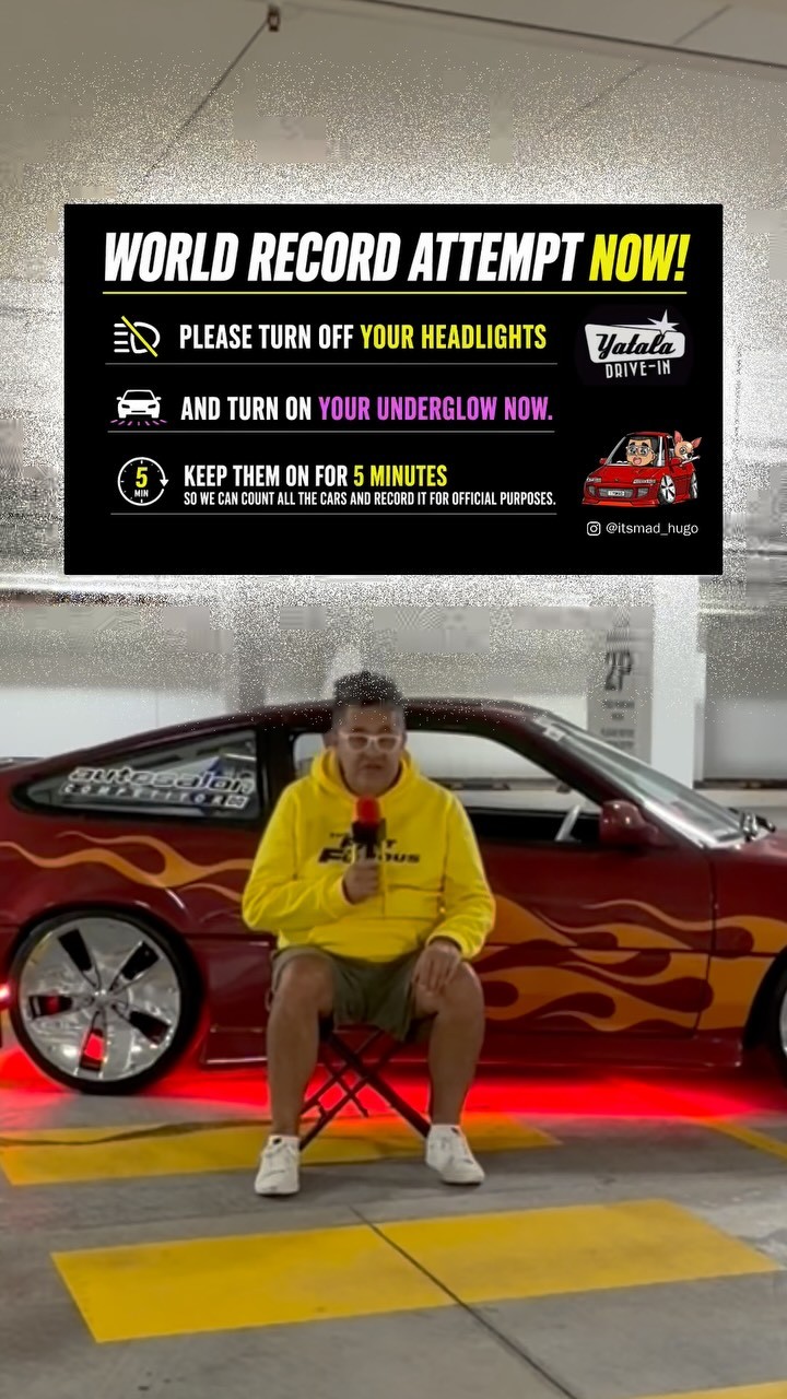 Underglow World Record Attempt — JDM car meet in Gold Coast, QLD on Thursday 27 August 2026