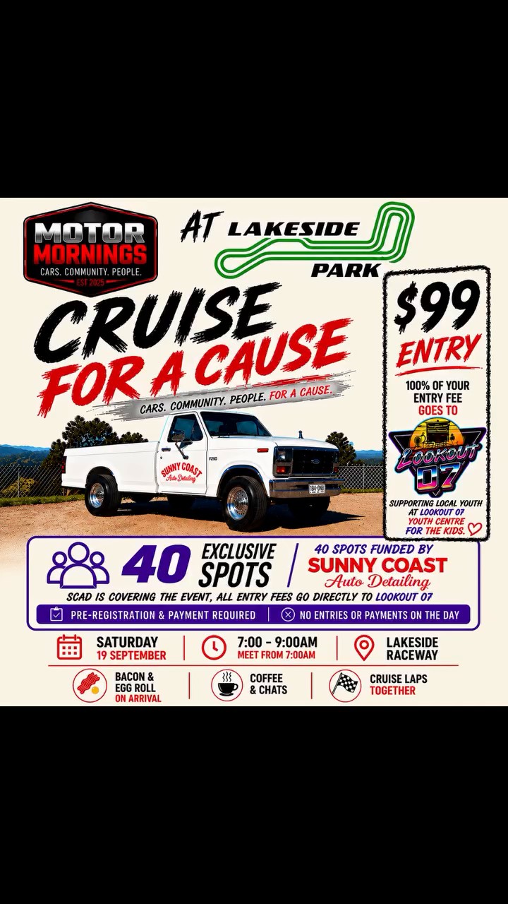 Cruise for a Cause — Classic/Muscle car meet in Brisbane, QLD on Saturday 19 September 2026