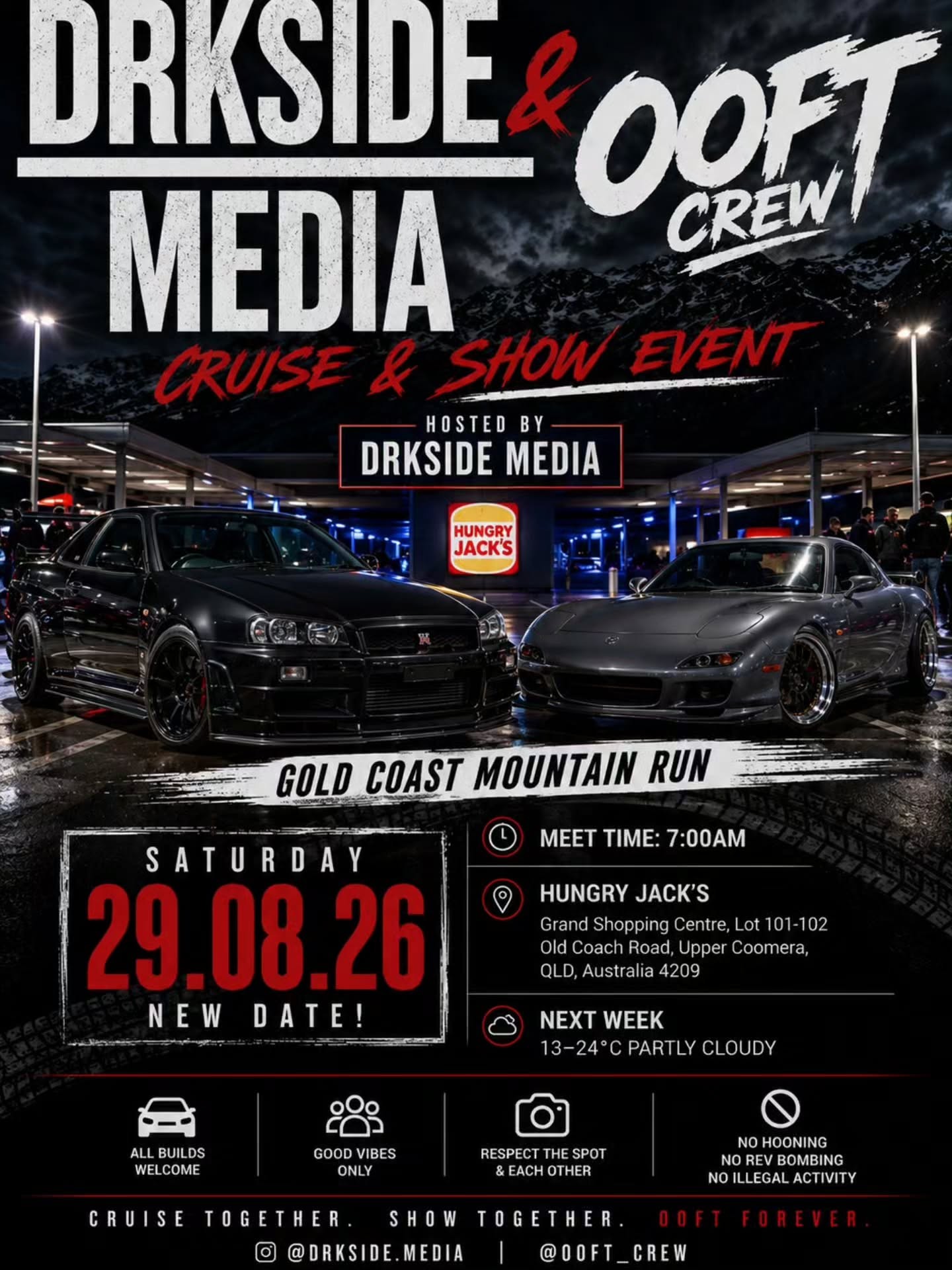 Gold Coast Mountain Run — JDM car meet in Gold Coast, QLD on Saturday 29 August 2026