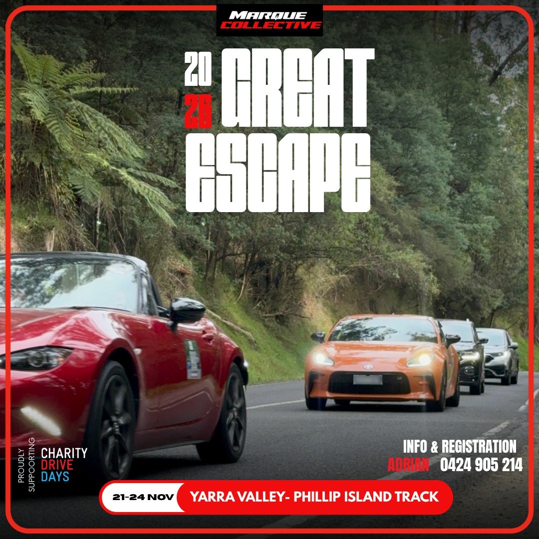 Great Escape — car meet in Melbourne, VIC on Saturday 21 November 2026
