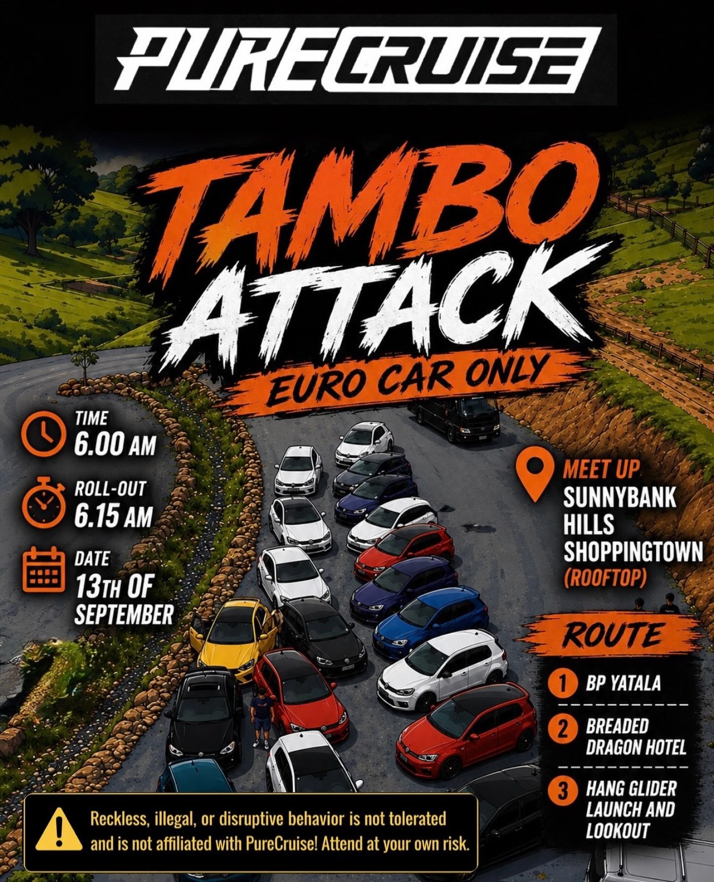 Tambo Attack — Euro car meet in Brisbane, QLD on Sunday 13 September 2026
