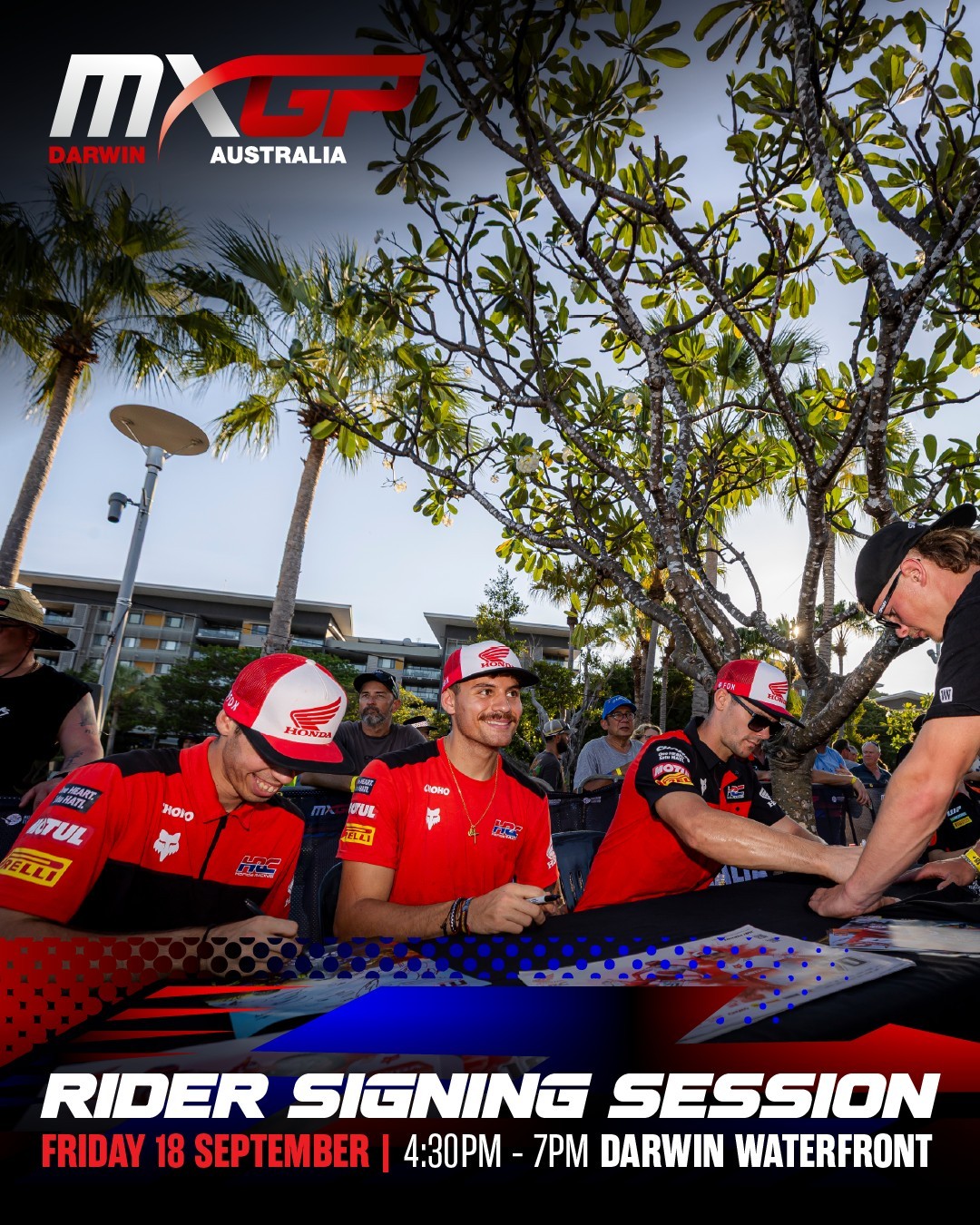 MXGP Rider Signing Session — spectator event in Darwin, NT on Friday 18 September 2026