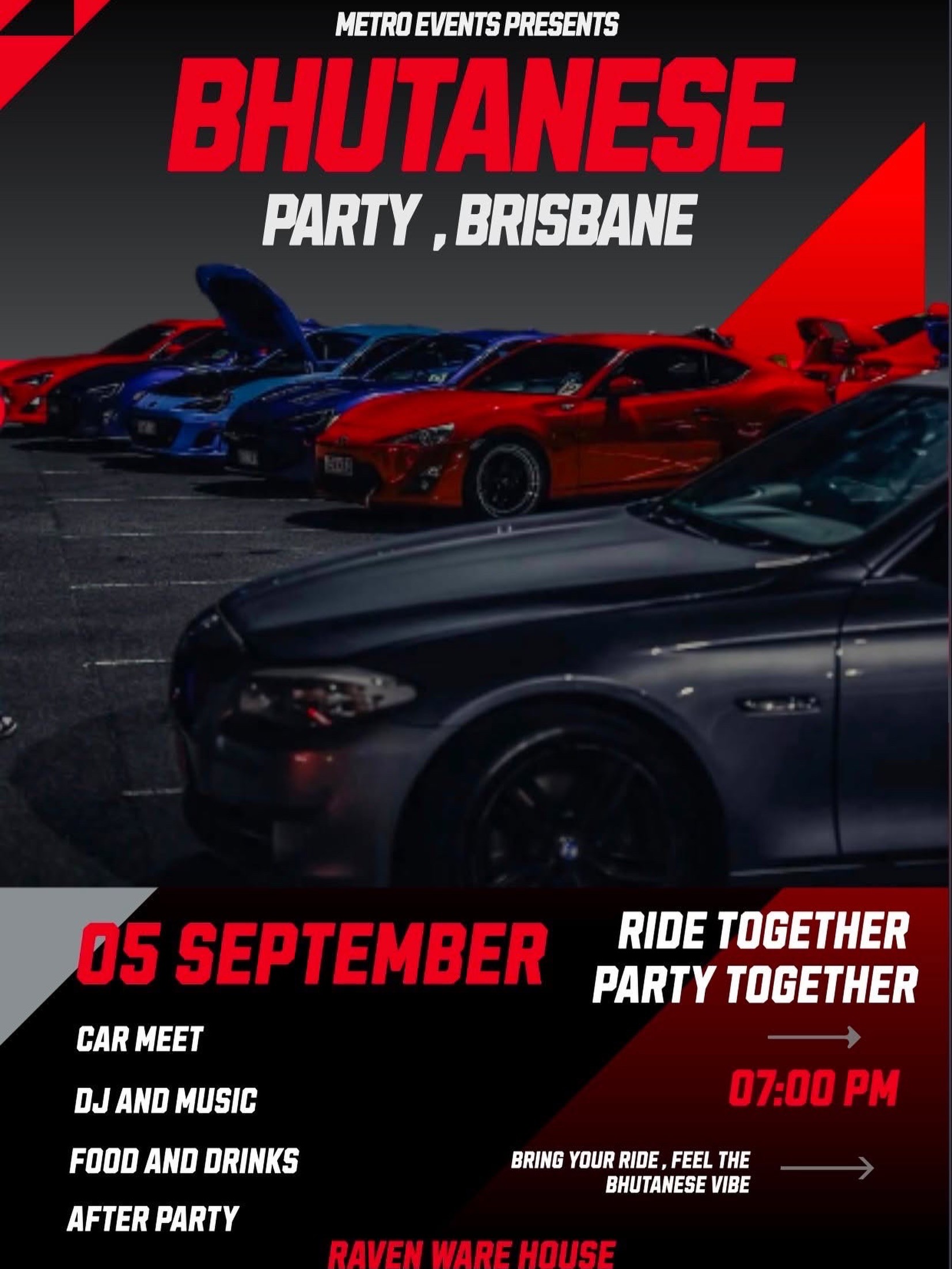 Bhutanese Party Brisbane — car meet in Brisbane, QLD on Saturday 5 September 2026