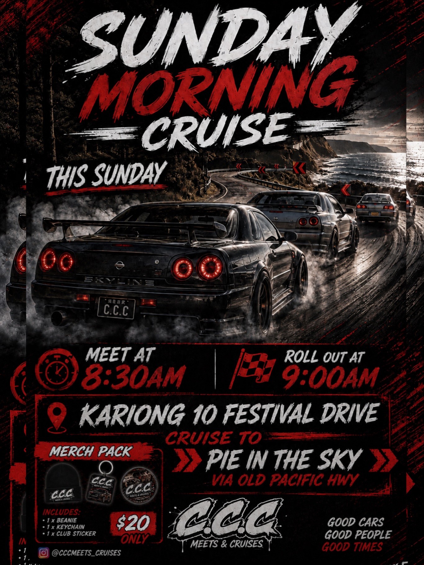 Sunday Morning Cruise — car meet in Central Coast, NSW on Sunday 30 August 2026
