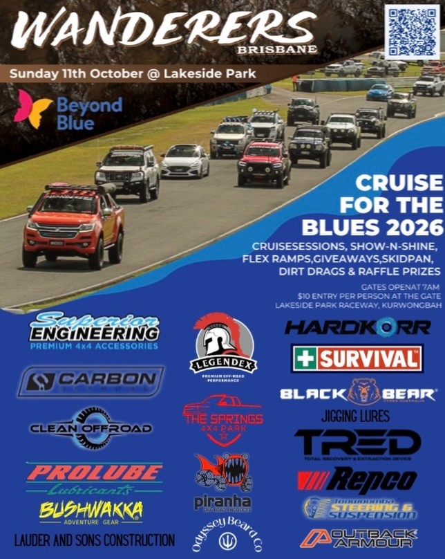 Cruise for the Blues 2026 — 4x4 car meet in Brisbane, QLD on Sunday 11 October 2026