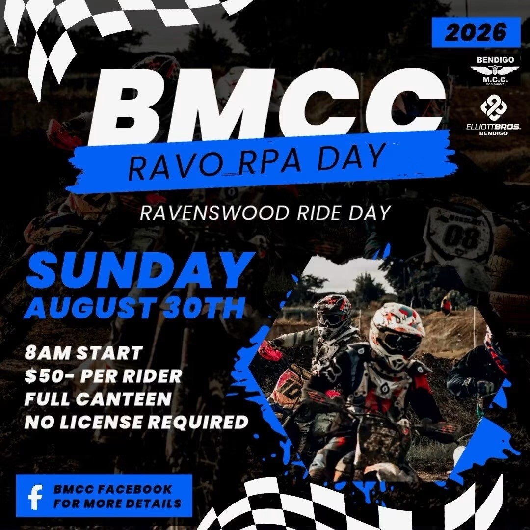 BMCC Ravo RPA Day — track day in Bendigo, VIC on Sunday 30 August 2026