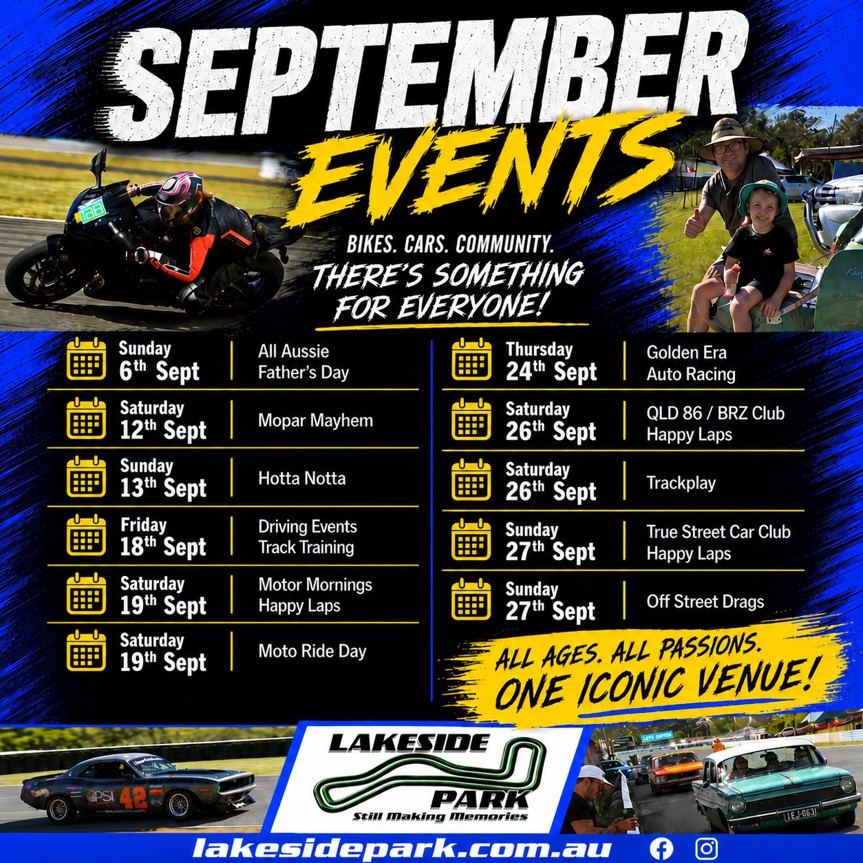 All Aussie Father's Day — Muscle/Classic car meet in Brisbane, QLD on Sunday 6 September 2026