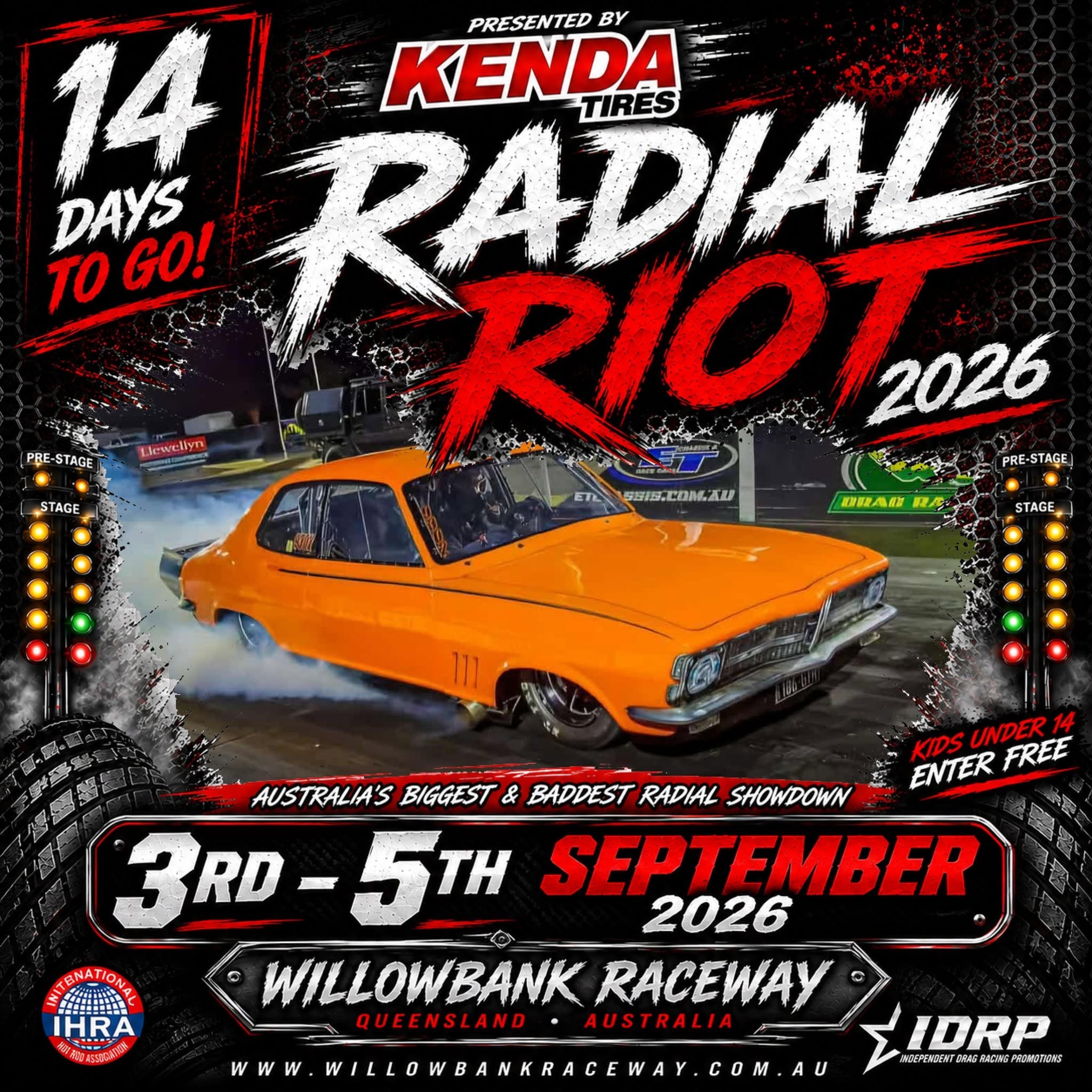 Radial Riot — Muscle spectator event in Brisbane, QLD on Thursday 3 September 2026
