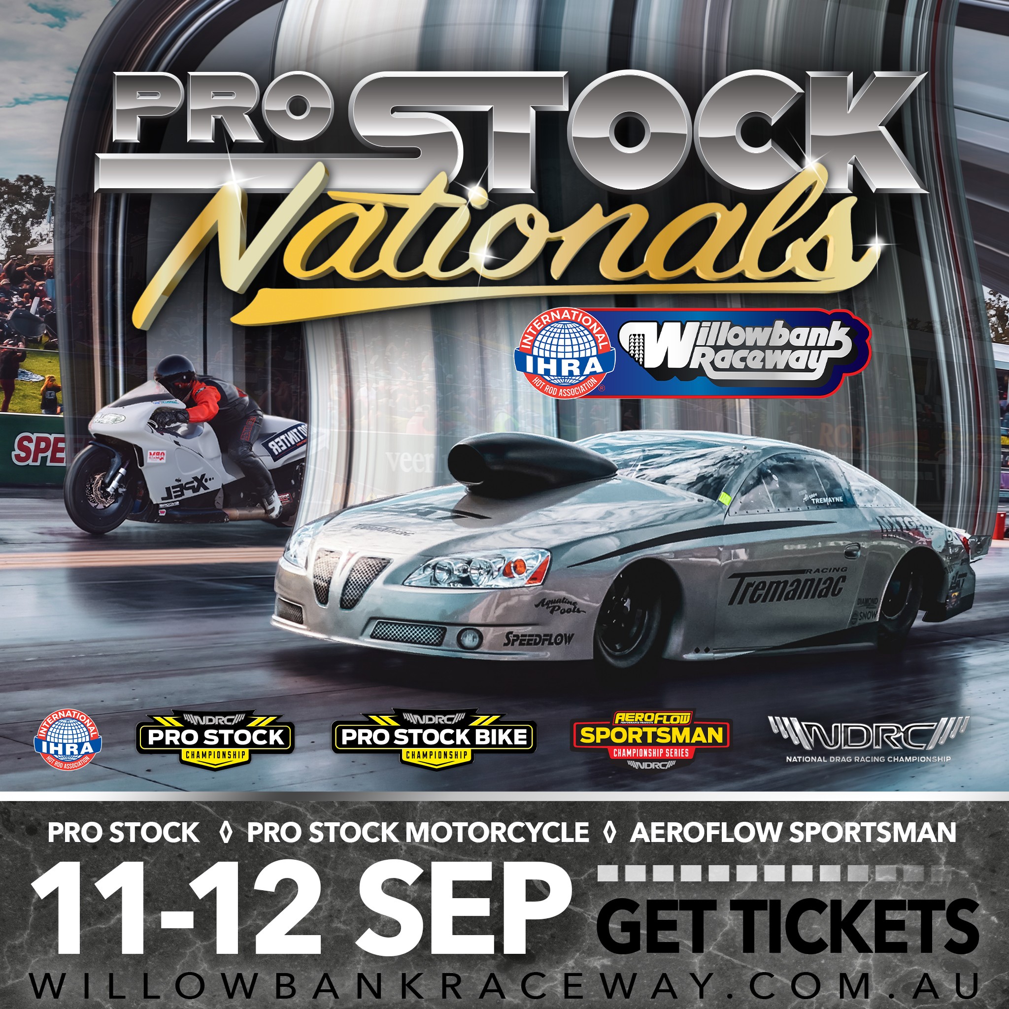 Pro Stock Nationals — Muscle spectator event in Brisbane, QLD on Friday 11 September 2026