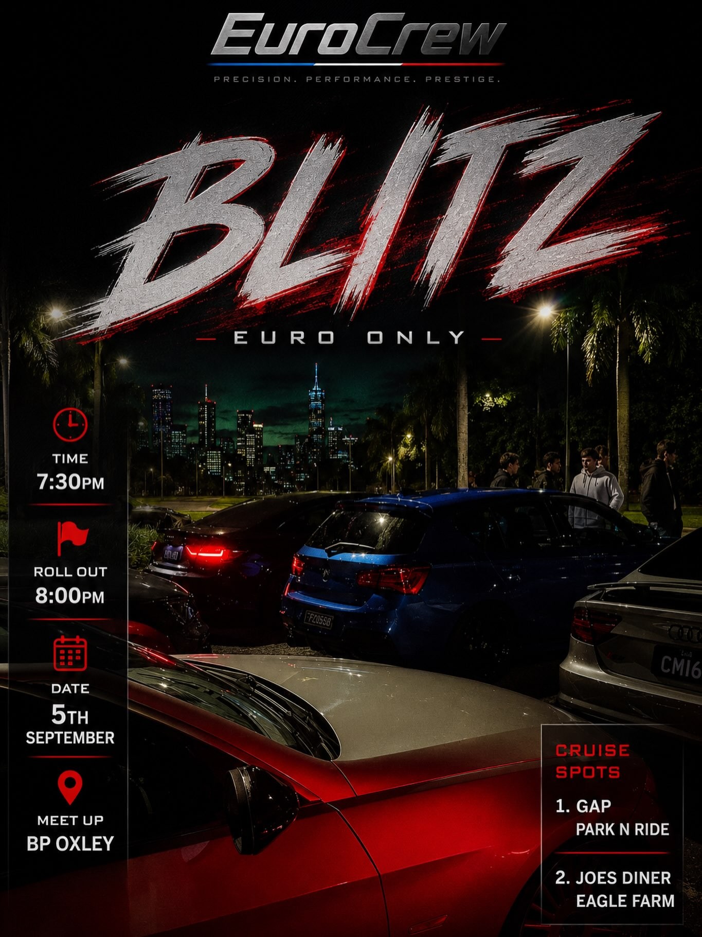Blitz — Euro car meet in Brisbane, QLD on Saturday 5 September 2026