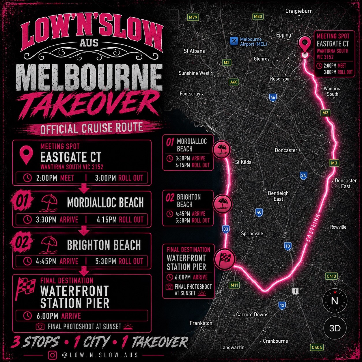 Melbourne Takeover — Stance/Classic car meet in Melbourne, VIC on Saturday 3 October 2026