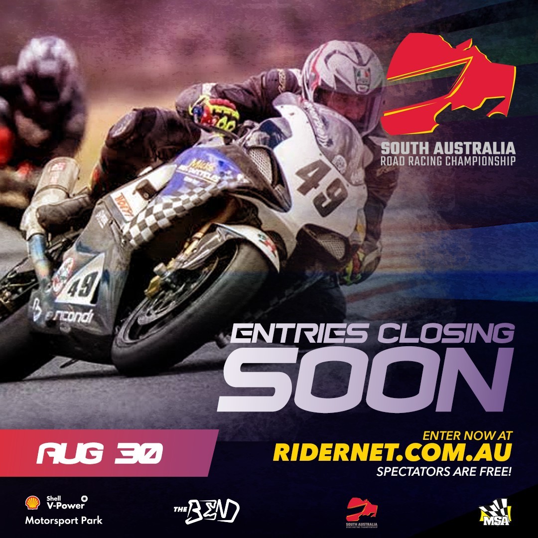 South Australia Road Racing Championship — spectator event in Adelaide, SA on Sunday 30 August 2026