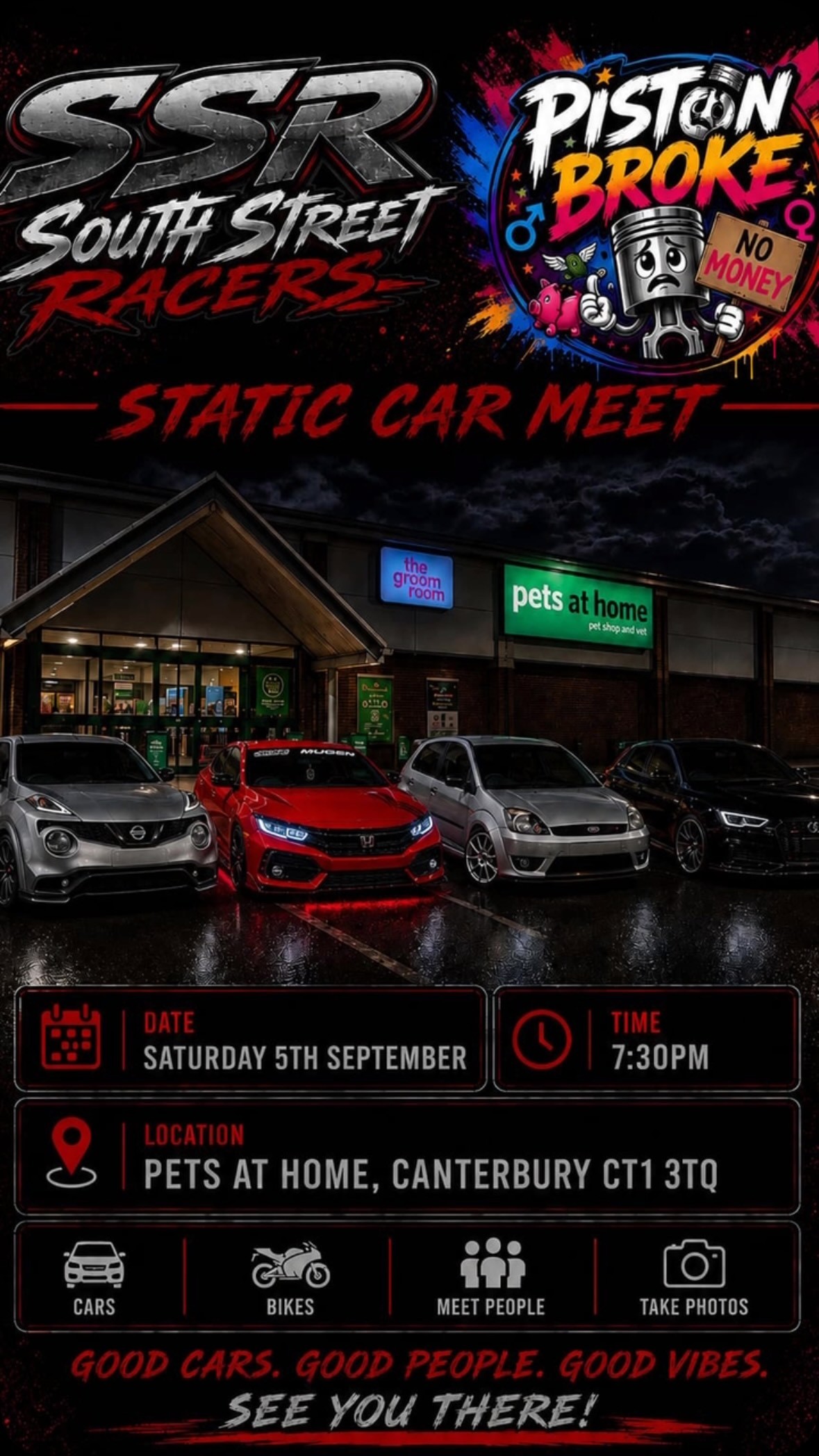 SSR x Piston Broke Static Car Meet — car meet in International on Saturday 5 September 2026