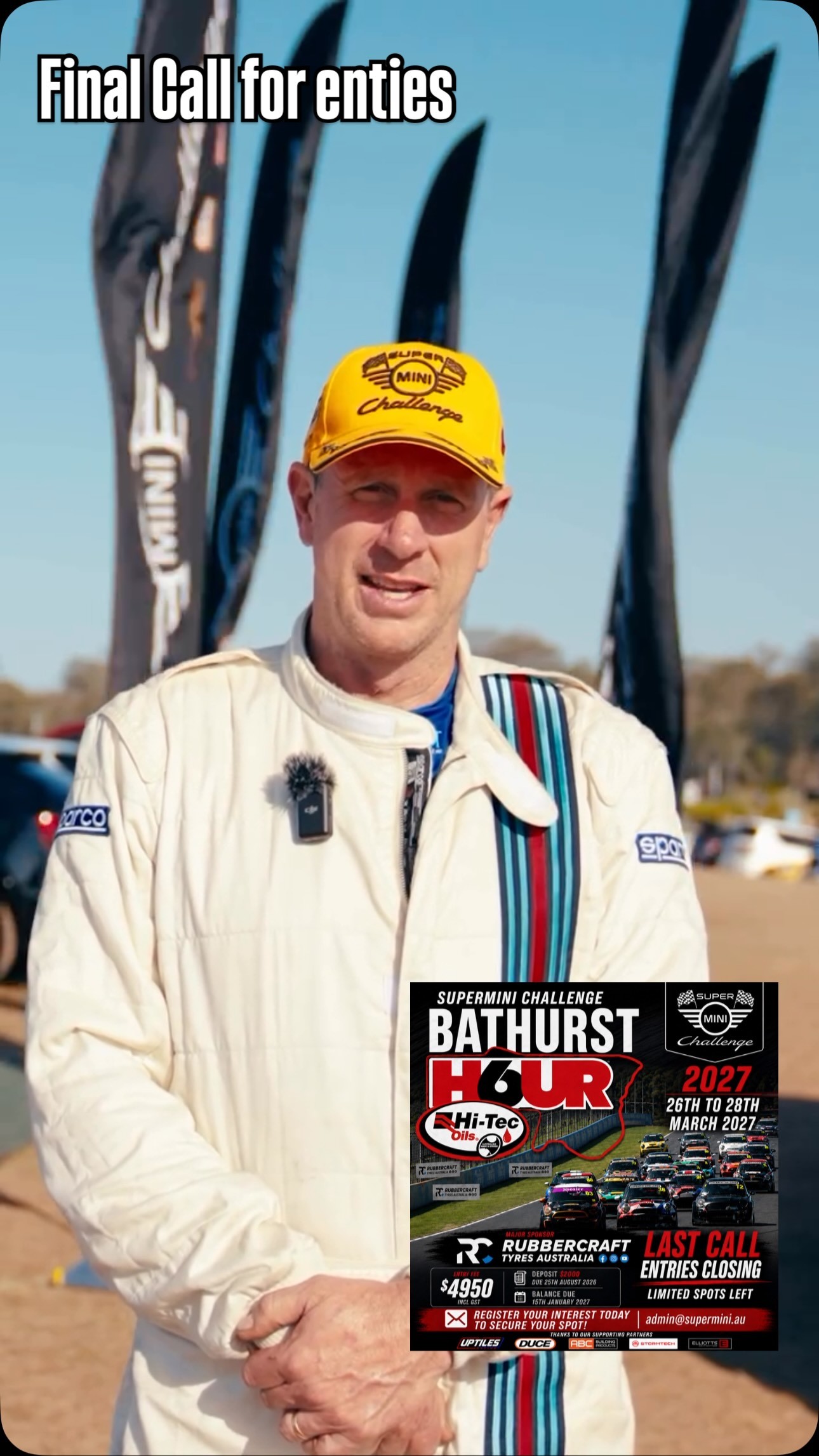 Supermini Challenge Bathurst 6 Hour — Euro track day in Bathurst, NSW on Friday 26 March 2027