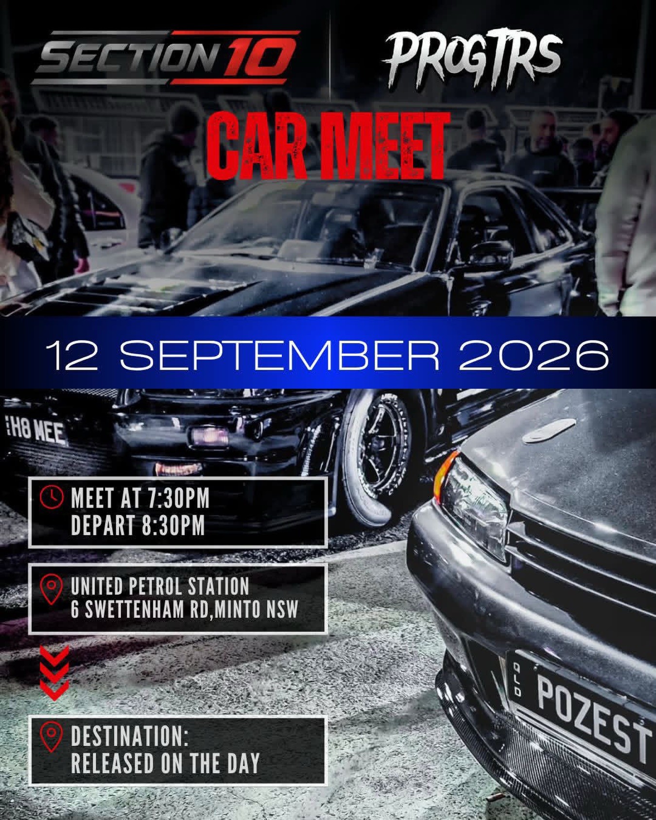 Section 10 x PROGRS Car Cruise — JDM car meet in Sydney, NSW on Saturday 12 September 2026