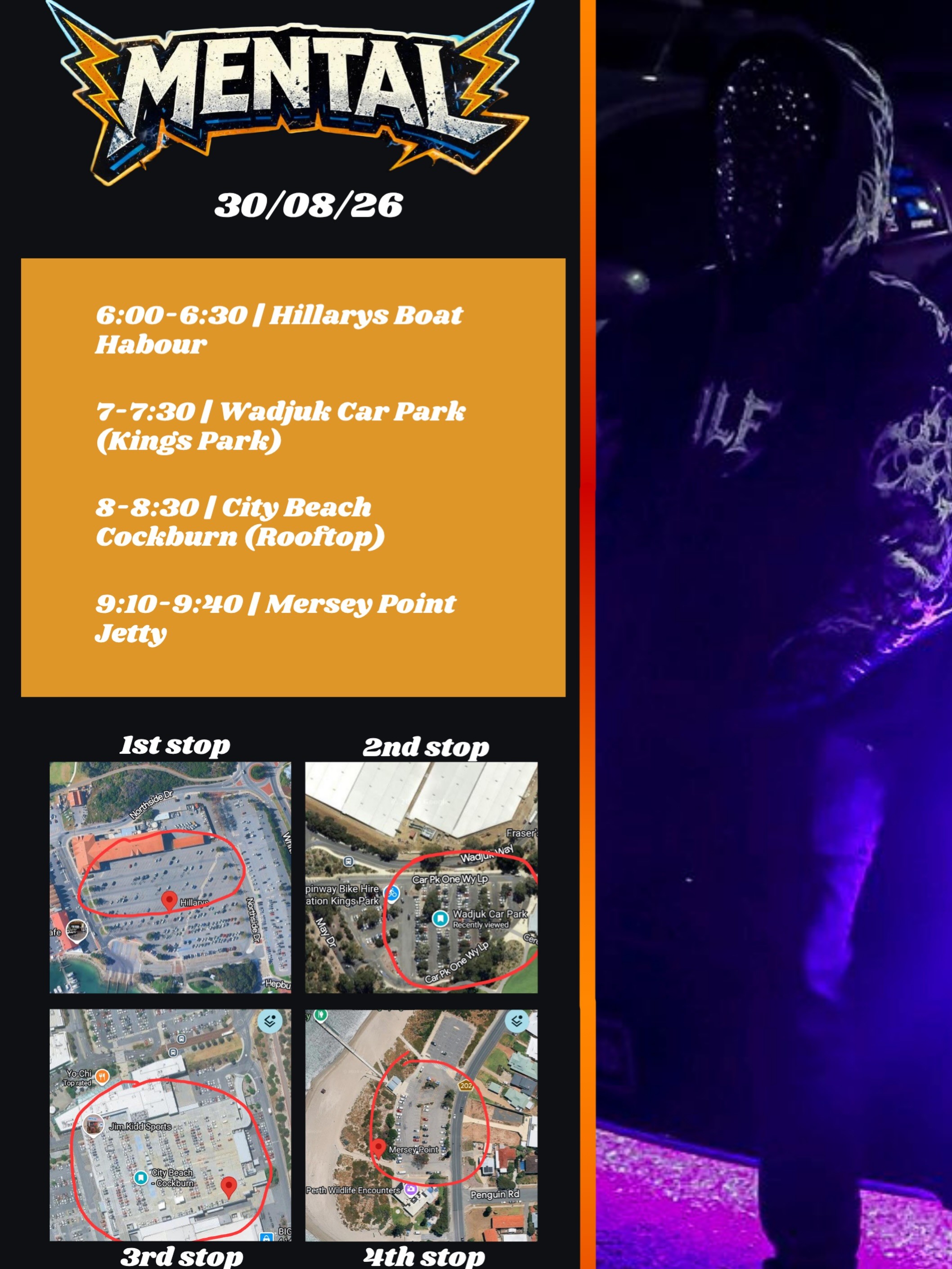 Mental Sunday Cruise — JDM/Stance car meet in Perth, WA on Sunday 30 August 2026