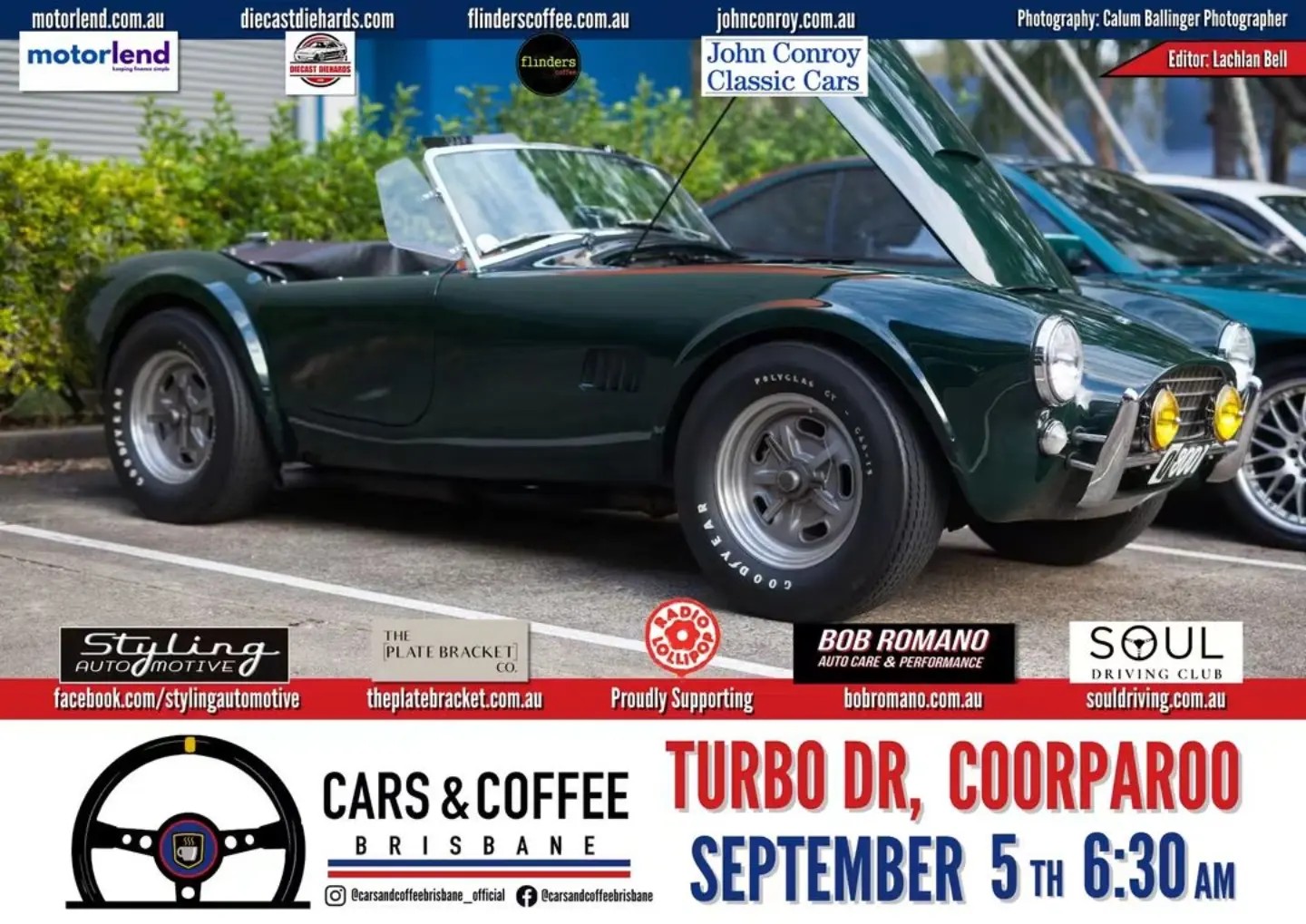 Cars & Coffee Brisbane — Classic car meet in Brisbane, QLD on Saturday 5 September 2026