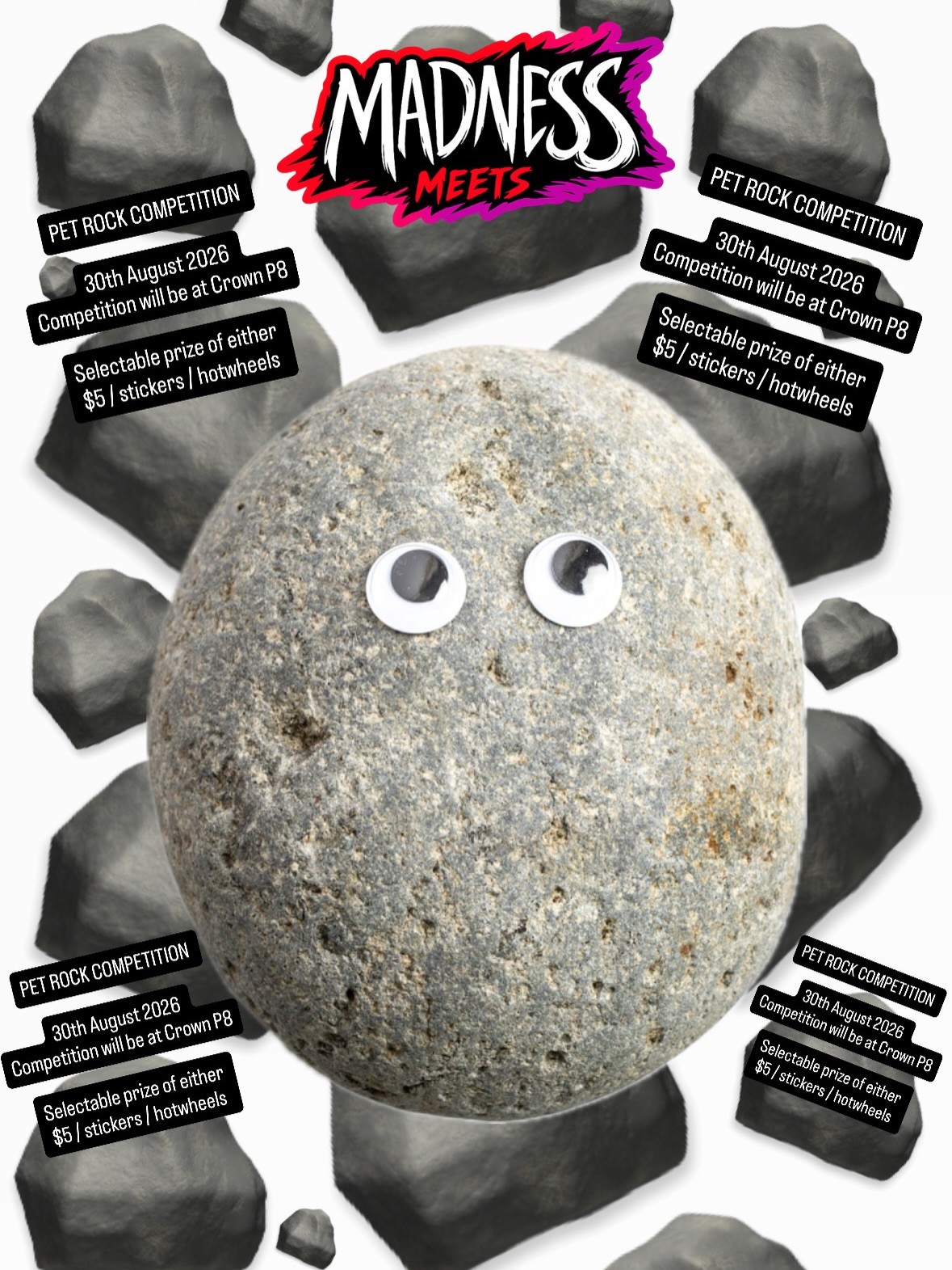 Pet Rock Competition — Muscle car meet in Perth, WA on Sunday 30 August 2026