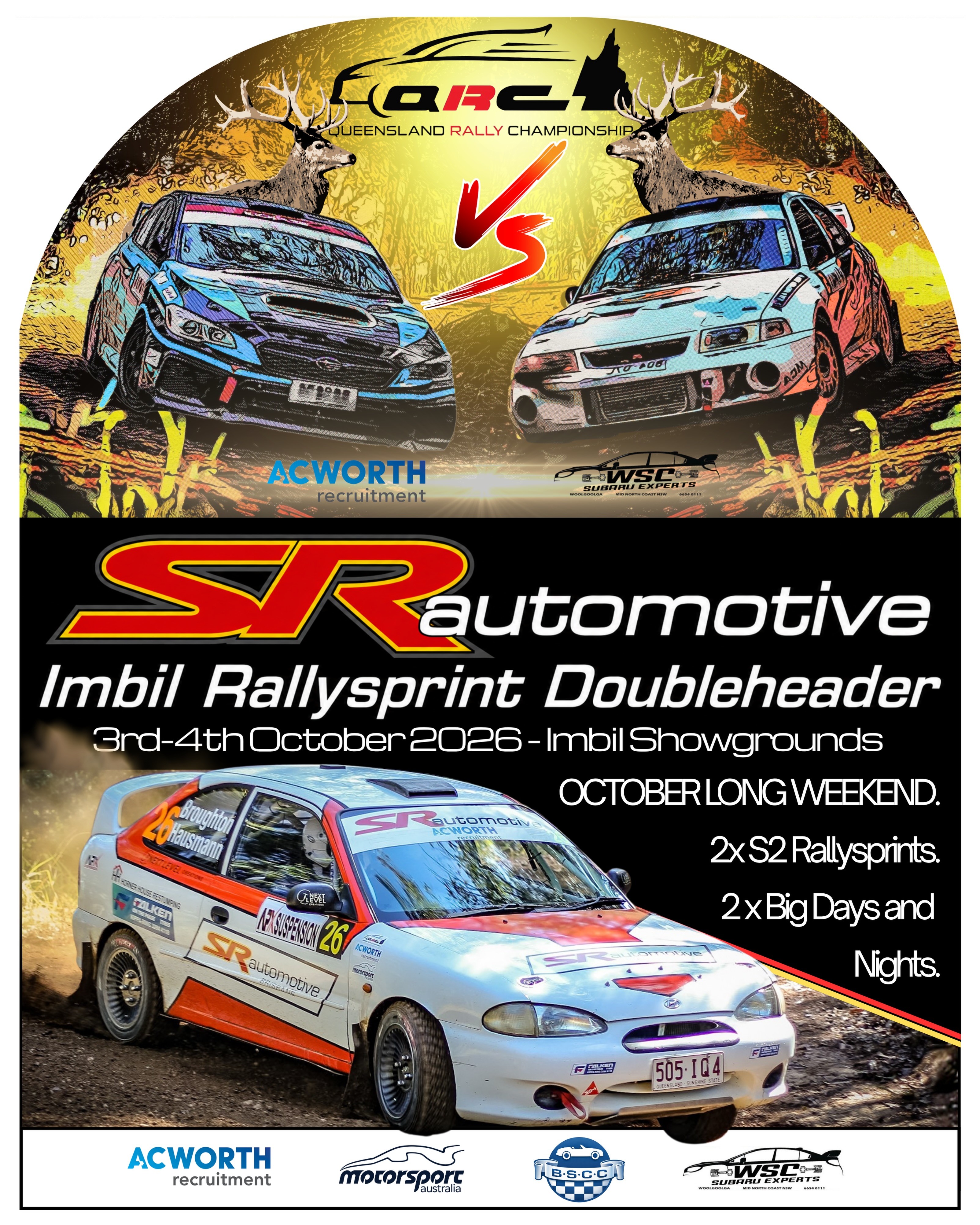 SR Automotive Imbil Rallysprint Doubleheader — spectator event in Sunshine Coast, QLD on Saturday 3 October 2026