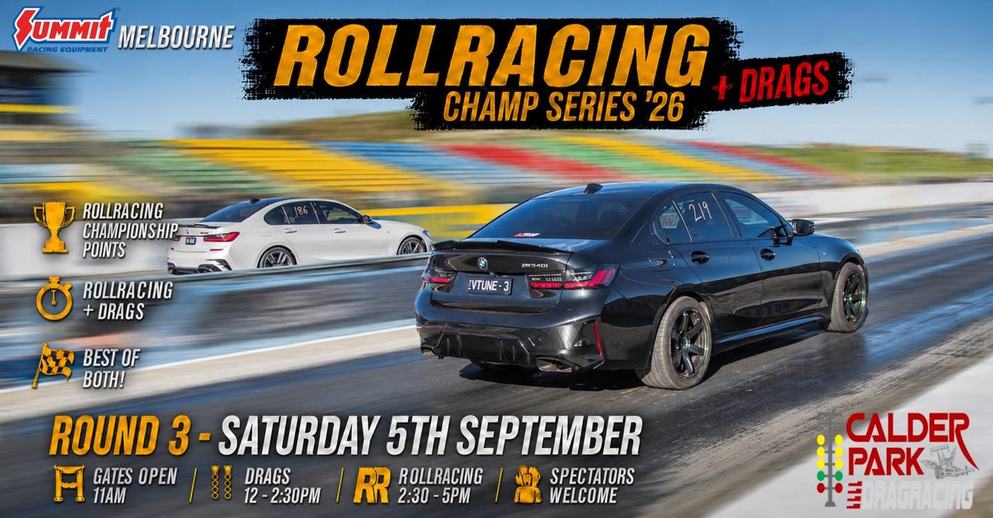 RollRacing Champ Series '26 - Round 3 — Euro/JDM track day in Melbourne, VIC on Saturday 5 September 2026