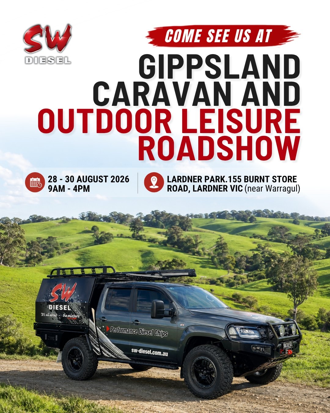 Gippsland Caravan and Outdoor Leisure Roadshow — 4x4 spectator event in Melbourne, VIC on Friday 28 August 2026